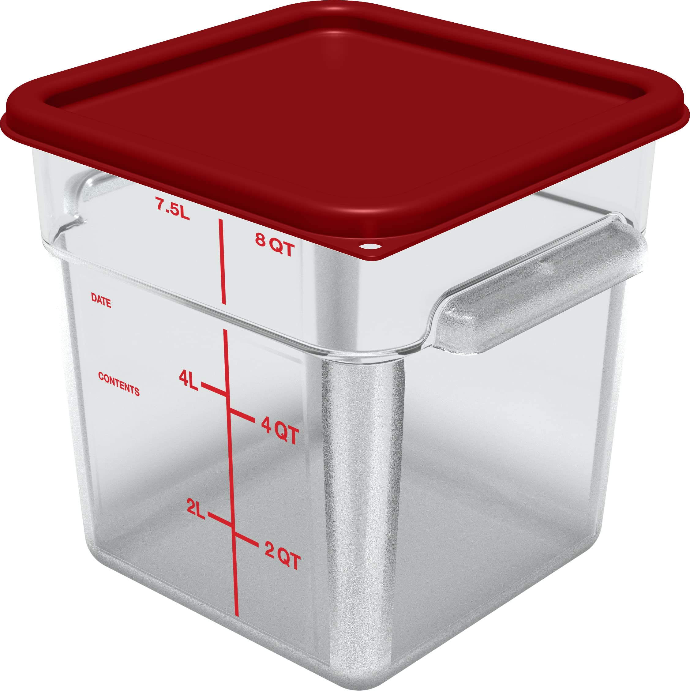 Carlisle Foodservice Products Squares Square Food Storage Container Lid With Stackable Design For Catering, Buffets, Restaurants
