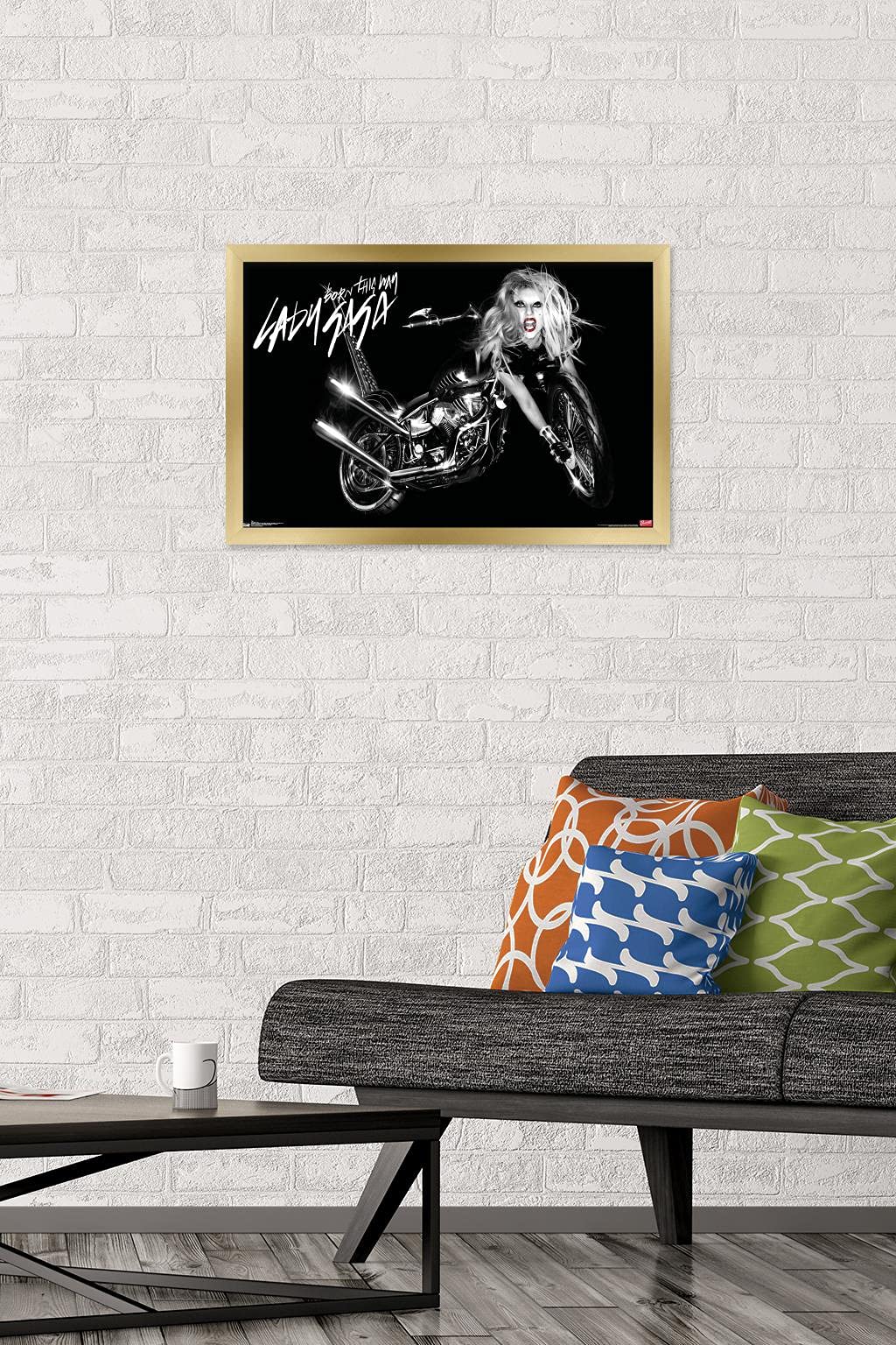 Trends International Lady Gaga - Cover Wall Poster, 14.725'' X 22.375'', Gold Framed Version