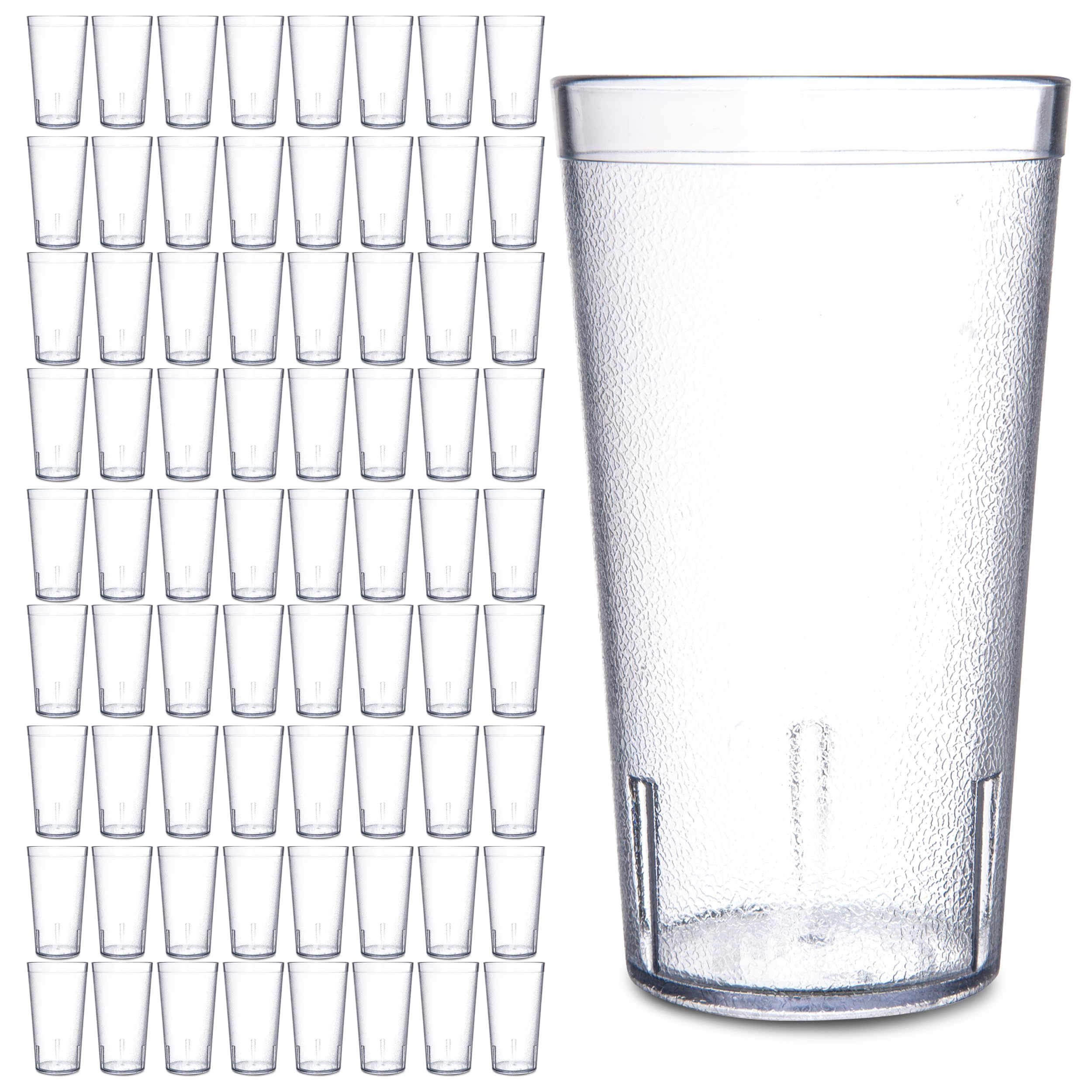 Carlisle FoodService Products Stackable Tumbler Plastic Tumbler with Pebbled Exterior for Restaurants, Catering, Kitchens, Plast