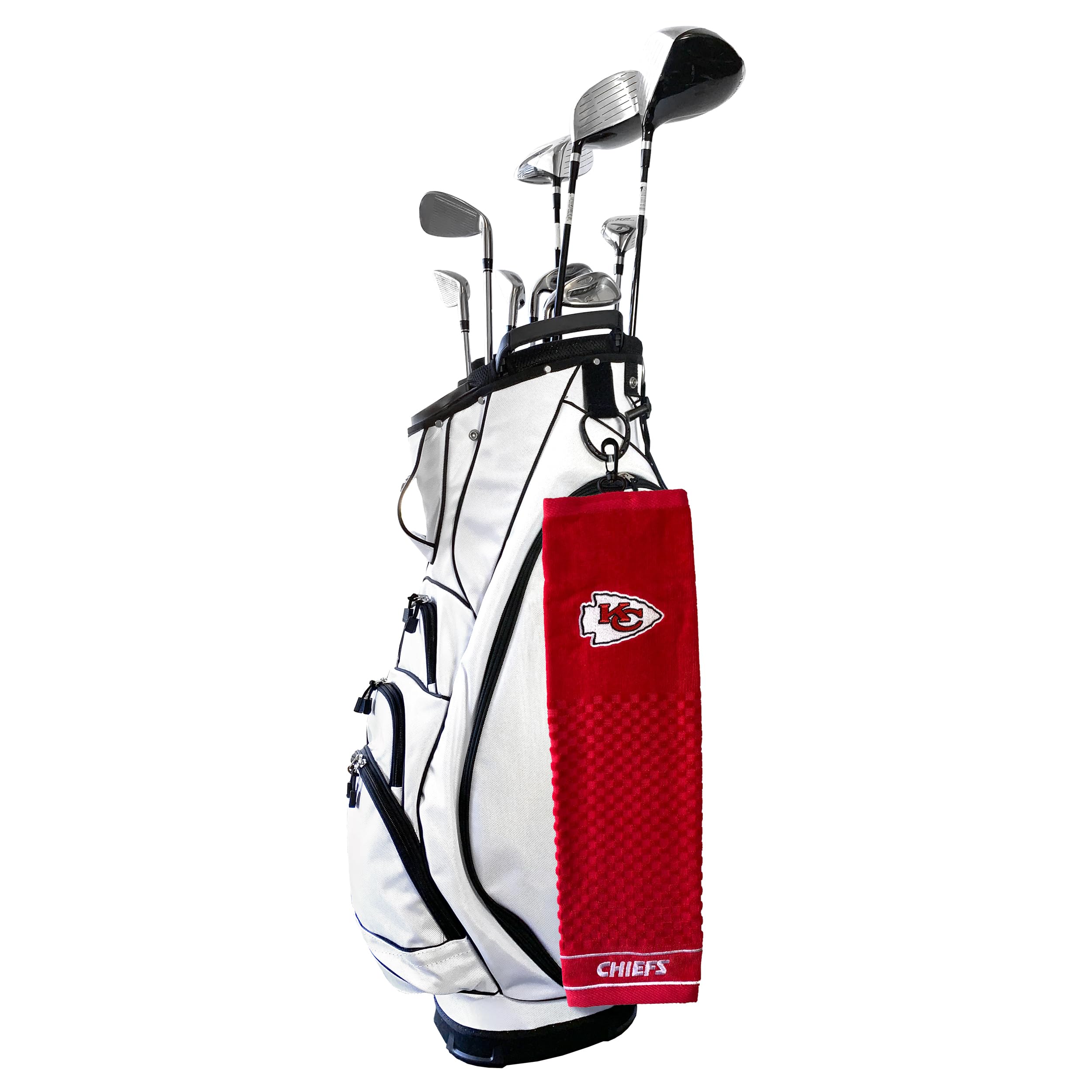 Team Golf Nfl Kansas City Chiefs Embroidered Golf Towel Embroidered Golf Towel, Checkered Scrubber Design, Embroidered Logo