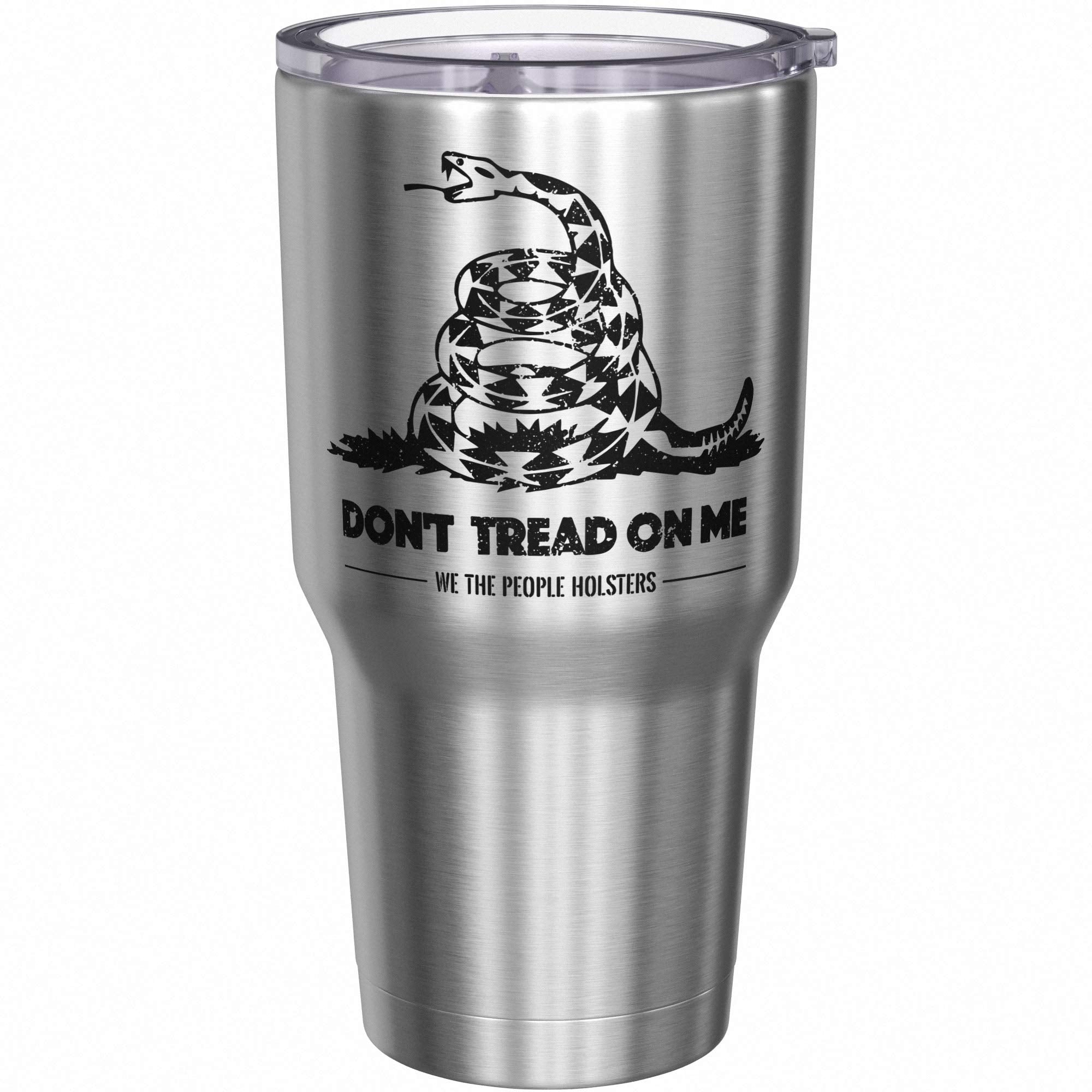 We The People Holsters - Gadsden Flag - Dont Tread On Me - Snake Tumbler - American Flag Coffee Travel Mug - American Made Trave