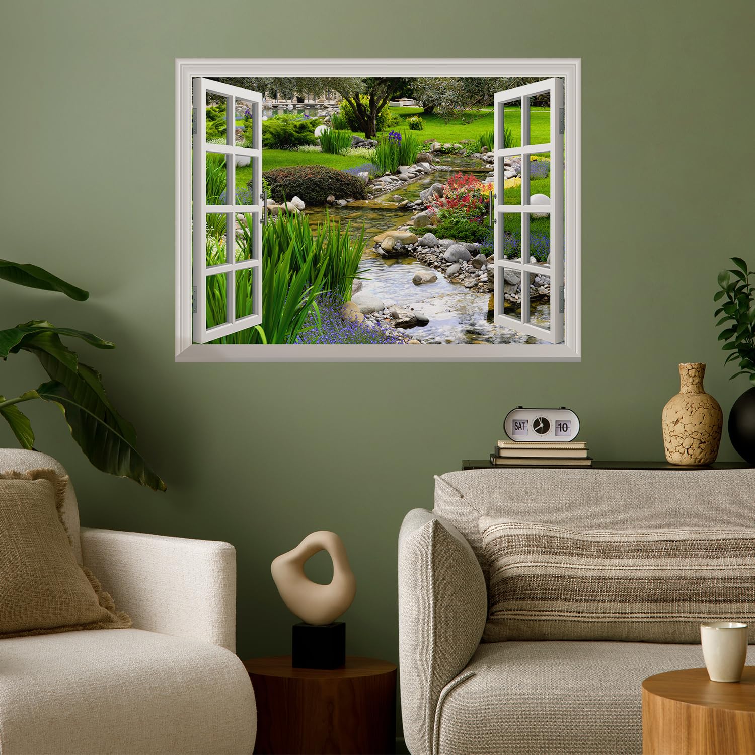 wall26 Removable Wall Sticker/Wall Mural (24''x32''  Clear Spring and Green Grass)
