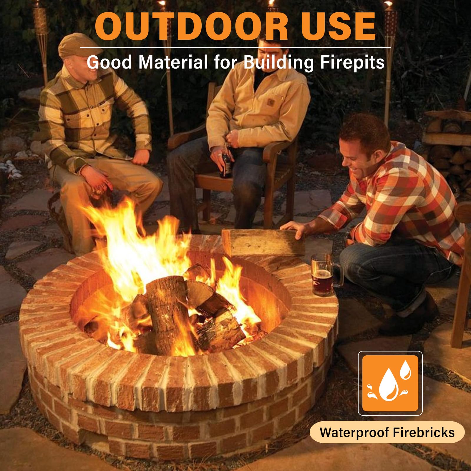 Fire Bricks, Food Grade Woodstove Firebricks, 3000F, Size 9 X 4-1/2'' X 1-1/4''