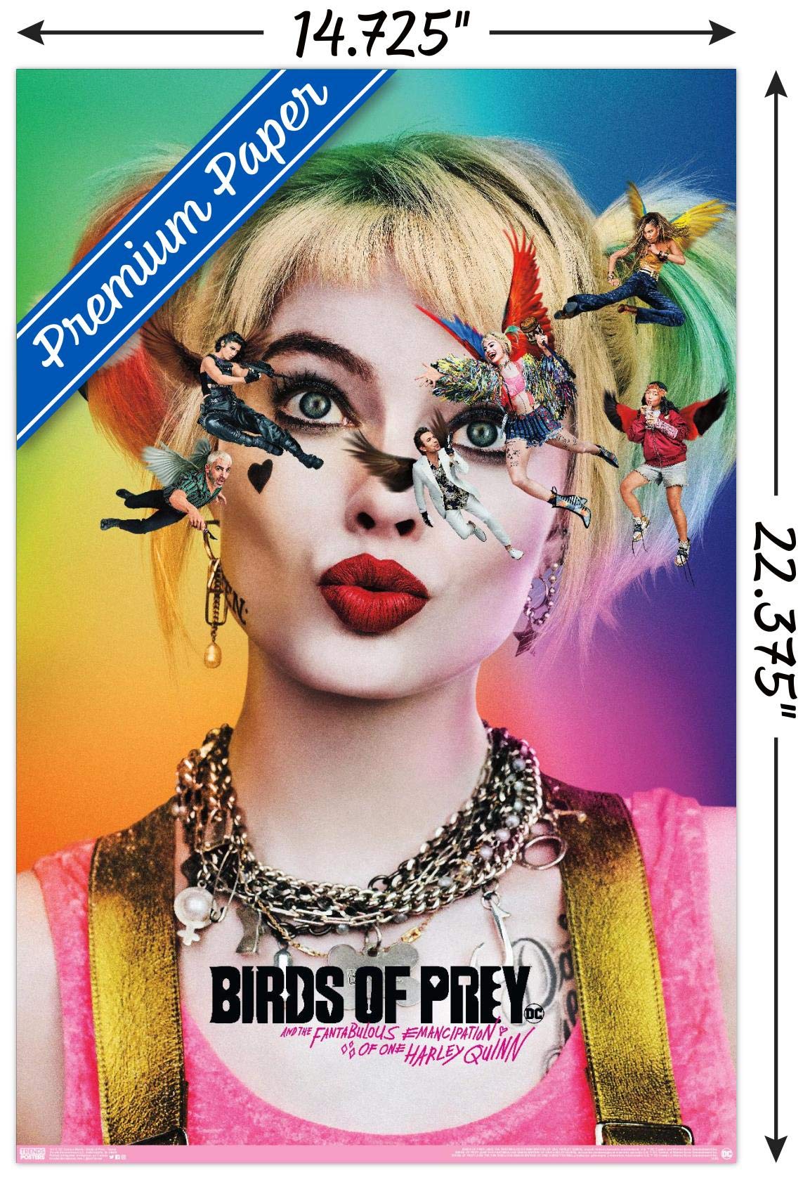 Trends International Dc Comics Movie - Birds Of Prey - Teaser Wall Poster, 14.725'' X 22.375'', Premium Unframed Version