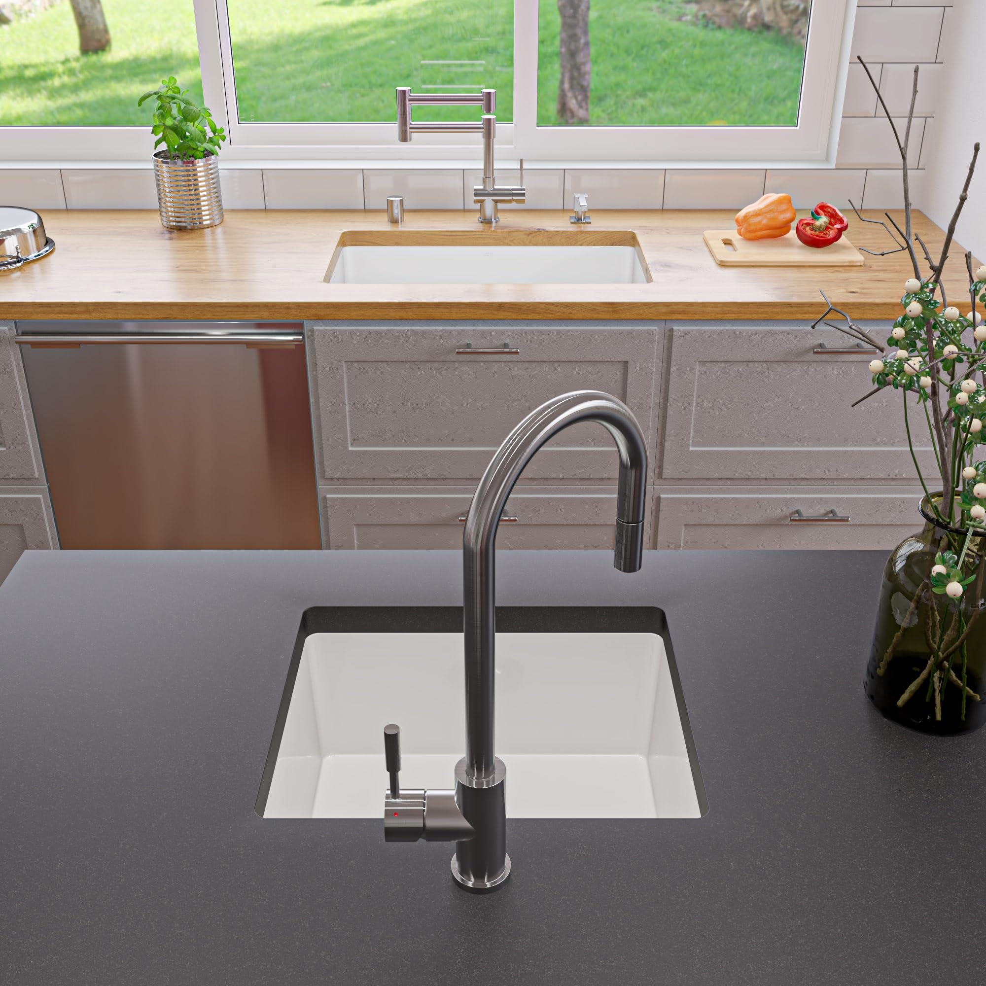 Alfi Brand Ab2017 Kitchen Sink White