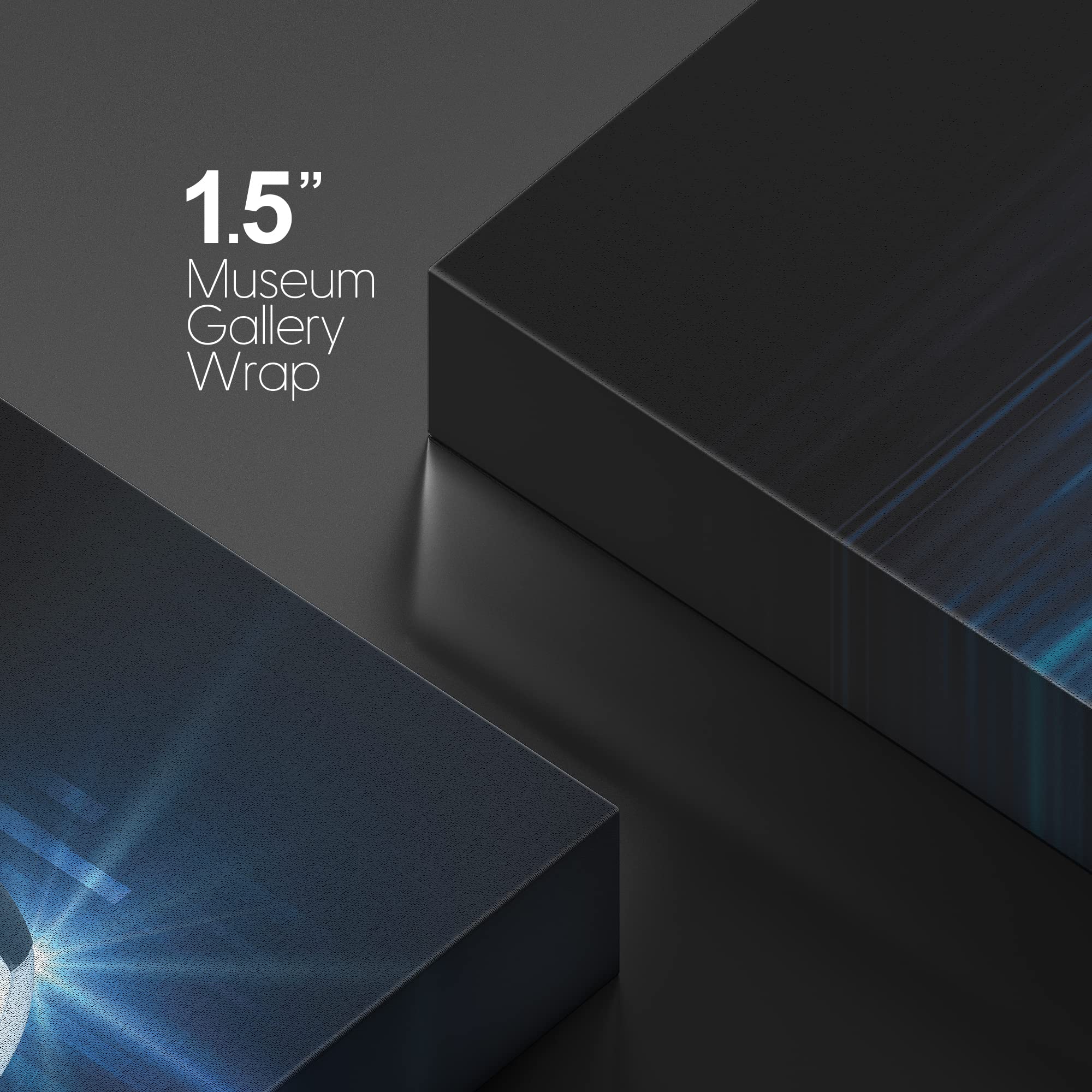 Wall26 Canvas Print Wall Art Soccer Ball On Blue Abstract Background Sports Athletes Photography Realism Contemporary Scenic Urb