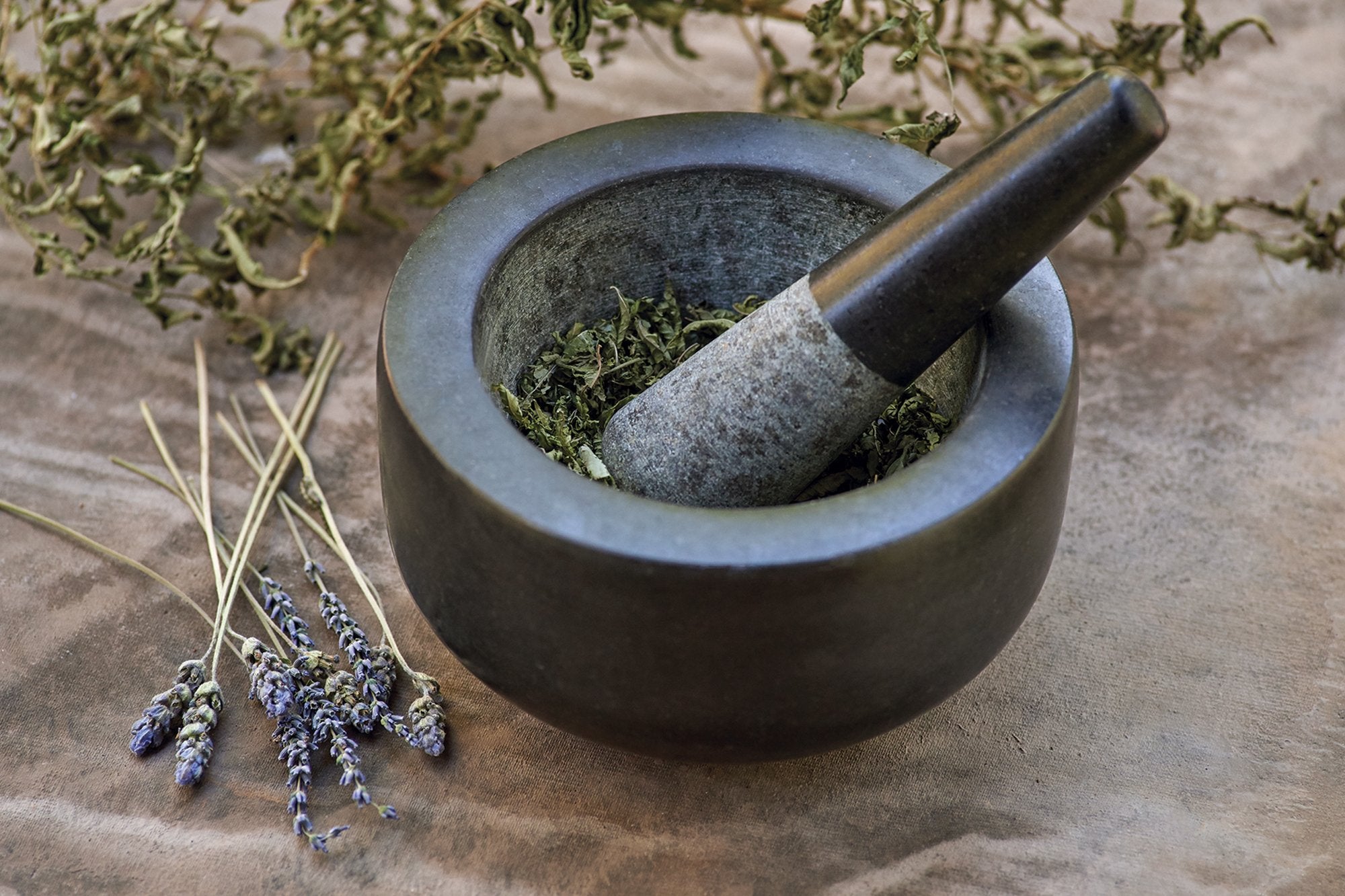 Fox Run Mortar And Pestle, Granite, Black