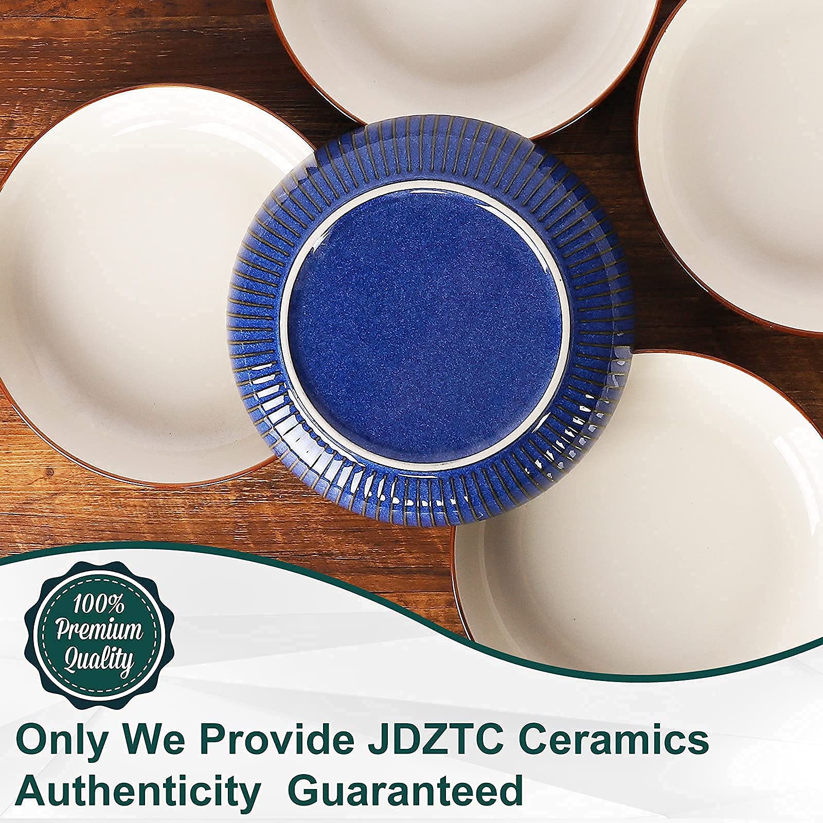 Jdztc Pasta Bowls Set Of 4 Italian Mikasa Ceramic Blue Bowl White Plate Fable 8 Inch Porcelain Serving 28 Oz Bowl Salad 8 Set Of