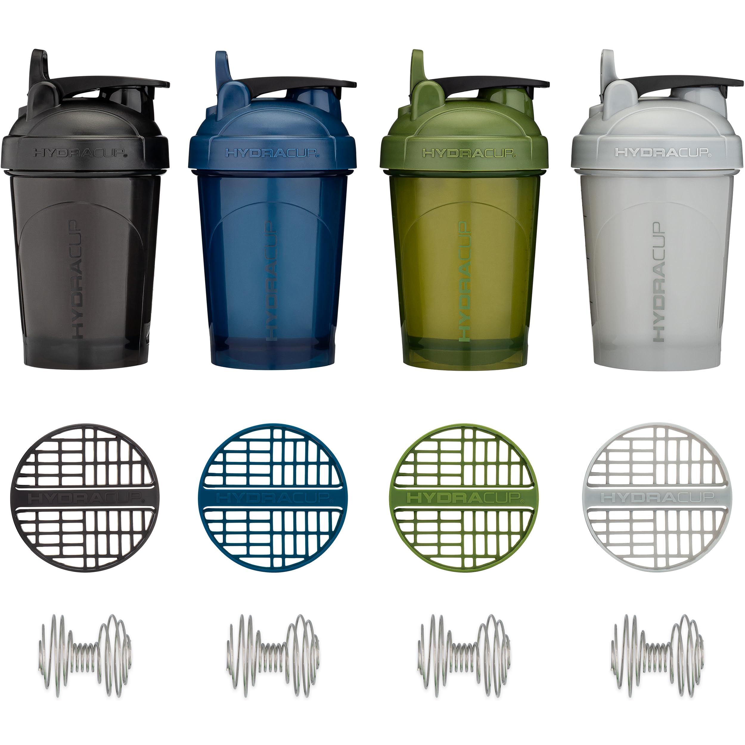 Hydra Cup Og [4 Pack] 20 Oz Small Shaker Bottles For Protein Mixes, Shaker Cups With Ball Blender Whisk, Travel To Go, Bpa Free