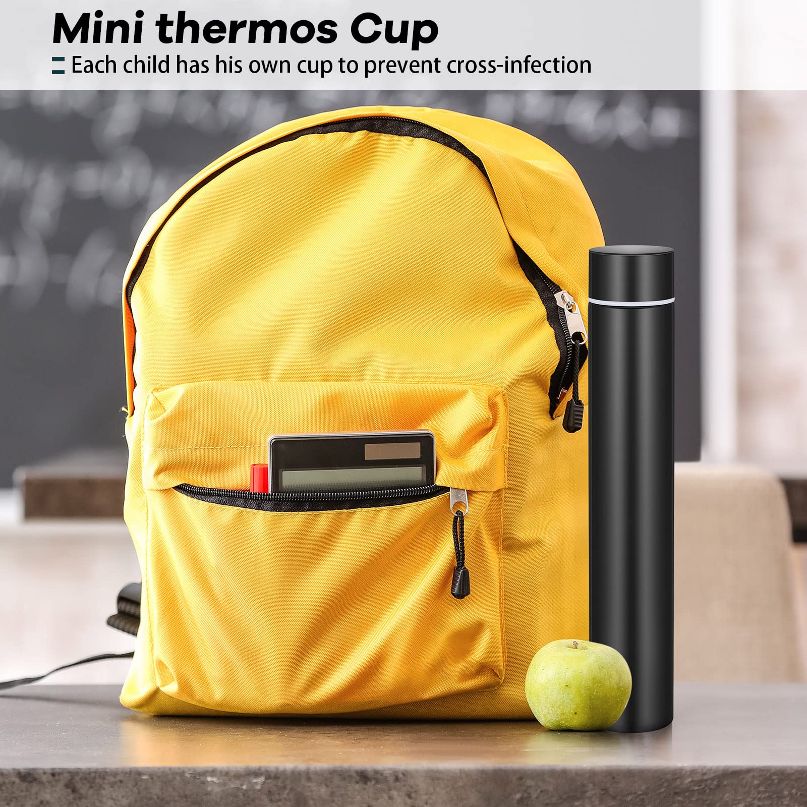 Dandat 3 Pieces Slim Insulated Water Bottle Skinny Water Bottles For Backpacks Small Mini Stainless Steel Tumbler Cup For Coffee