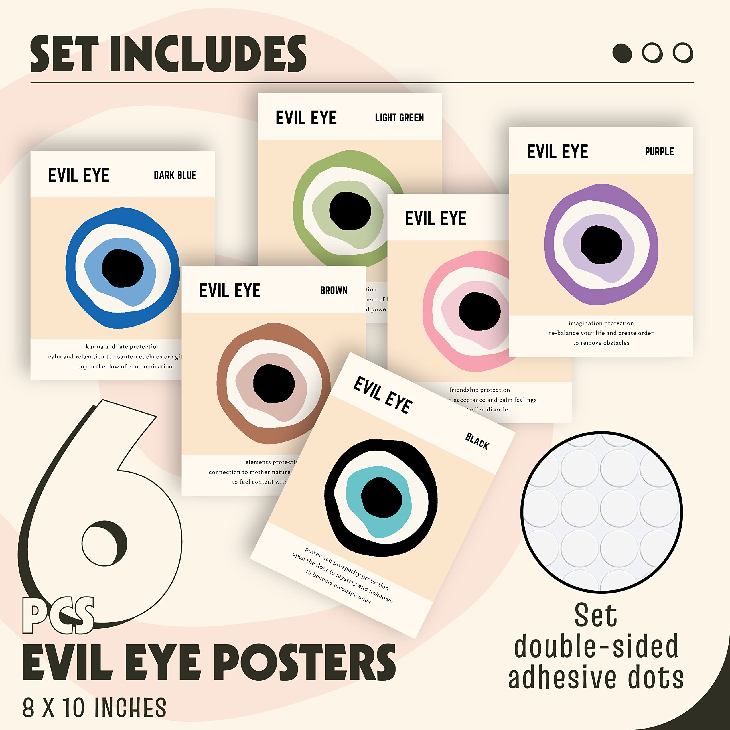 97 Decor Evil Eye Decor Poster - Pink Evil Eye Wall Decor Art  Evil Eye Room Decor  Evil Eye Home Decor  Aesthetic Evil Eye Poster  Eyes Print Painting Protection Artwork Decoration (8x10 UNFRAMED)