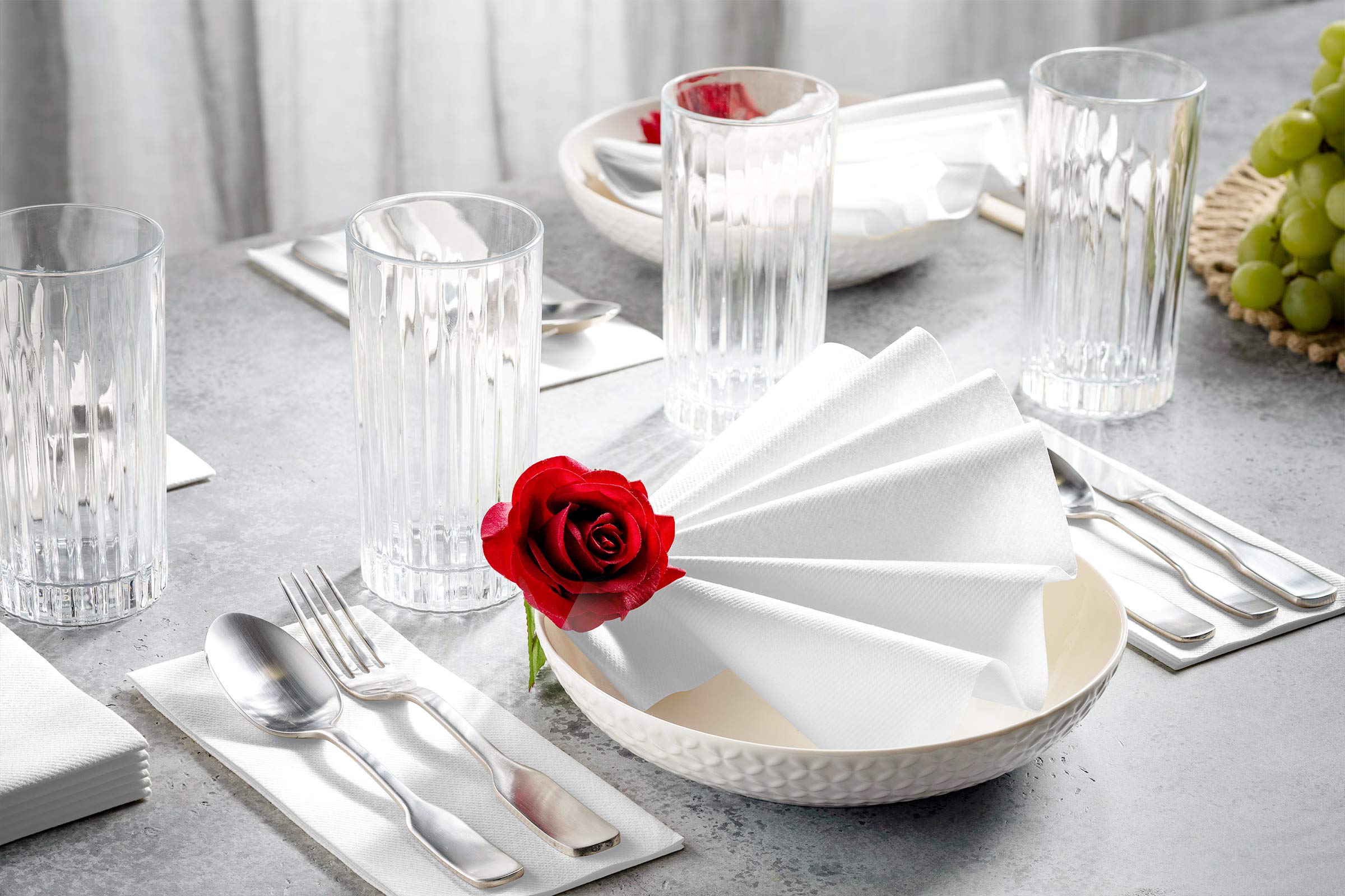 Servietto Disposable Linen-Feel Guest Towels [Pack Of 1000] - Disposable Cloth-Like Hand Towels - Soft And Absorbent Paper Napki