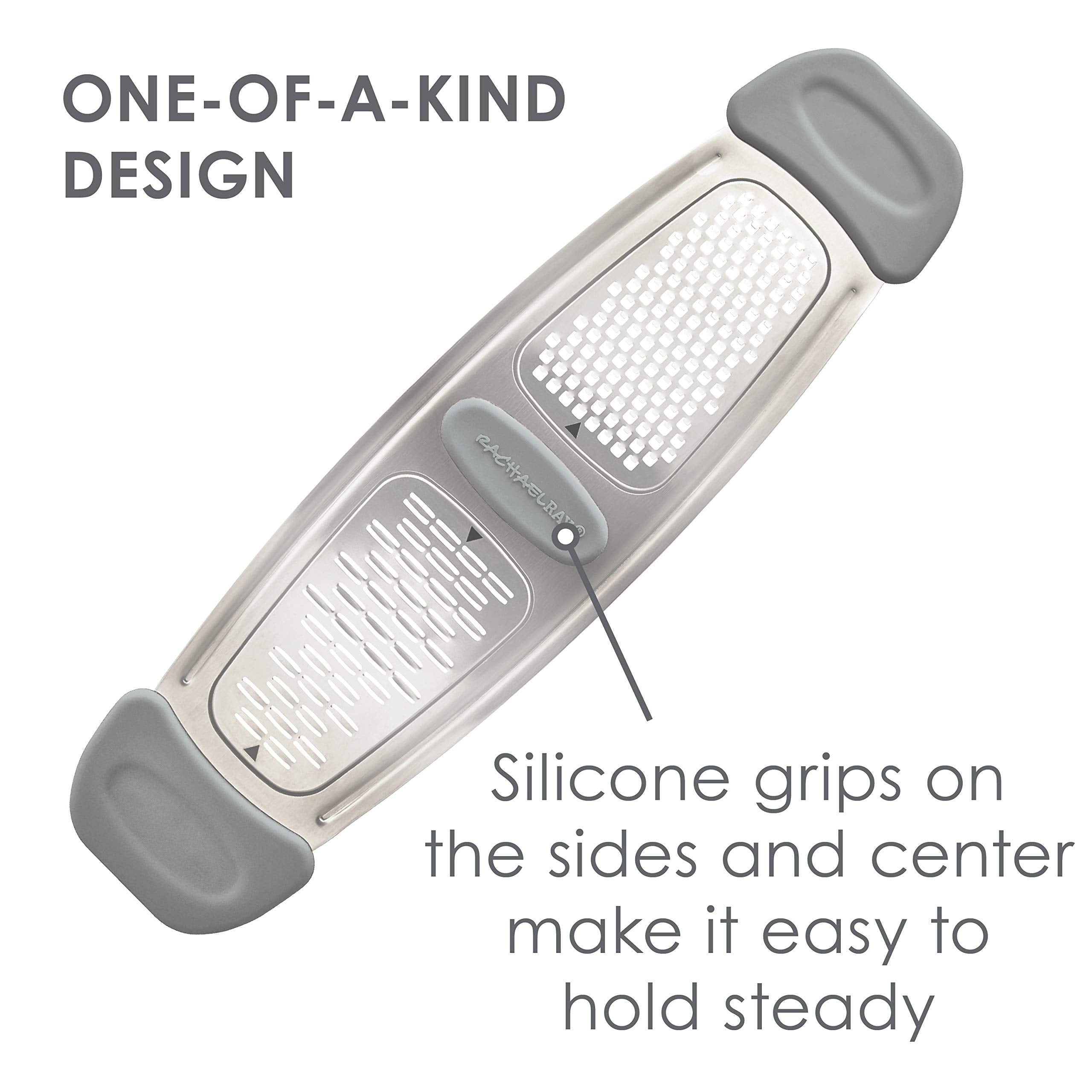 Rachael Ray Tools And Gadgets Stainless Steel Multi Grater For Cheese, Ginger, Garlic, And More, Gray