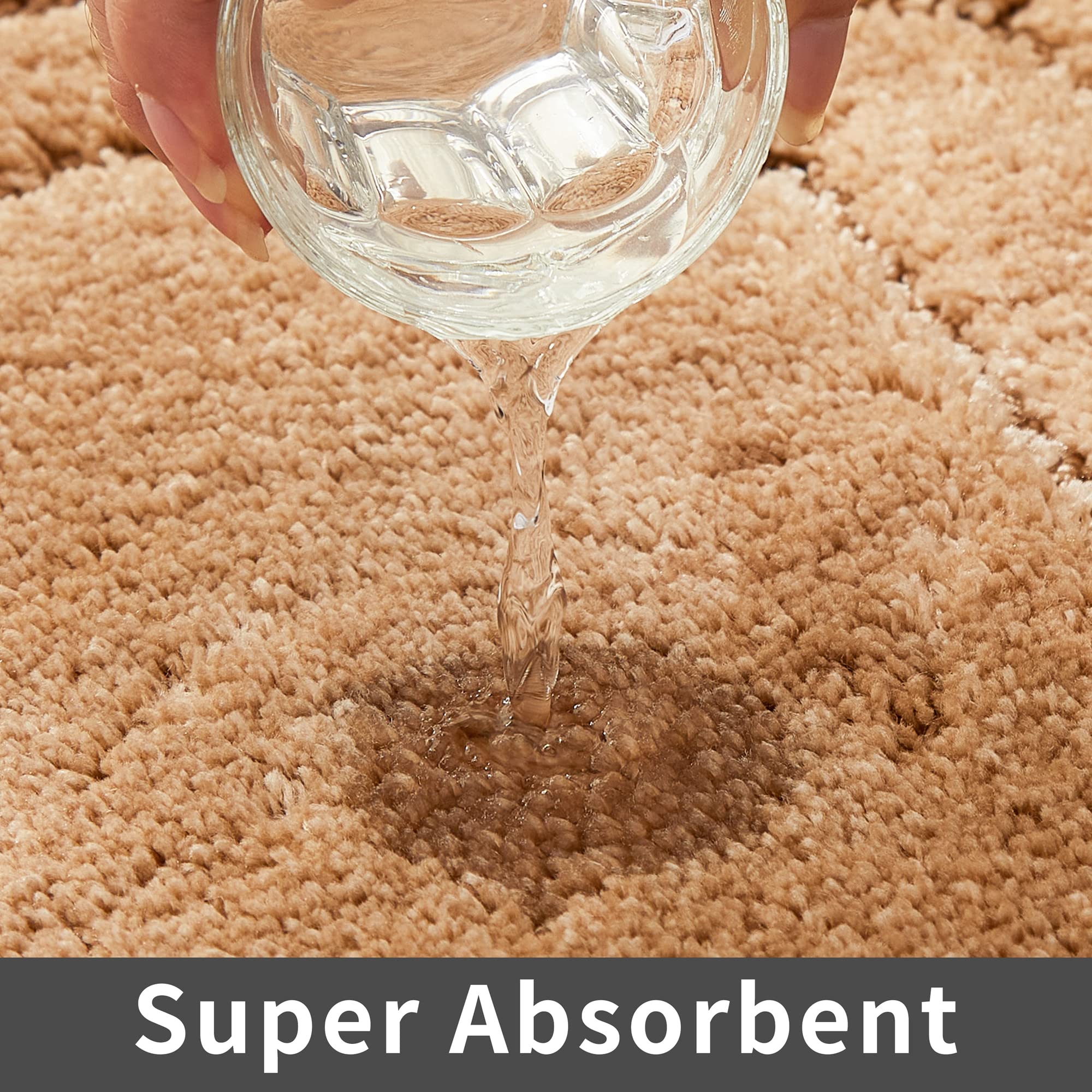 Cosy Homeer Extra Thick Bath Linen Set Rugs For Bathroom - Anti-Slip Bath Mats Soft Plush Yarn Shaggy 100% Strong Polyester Livi