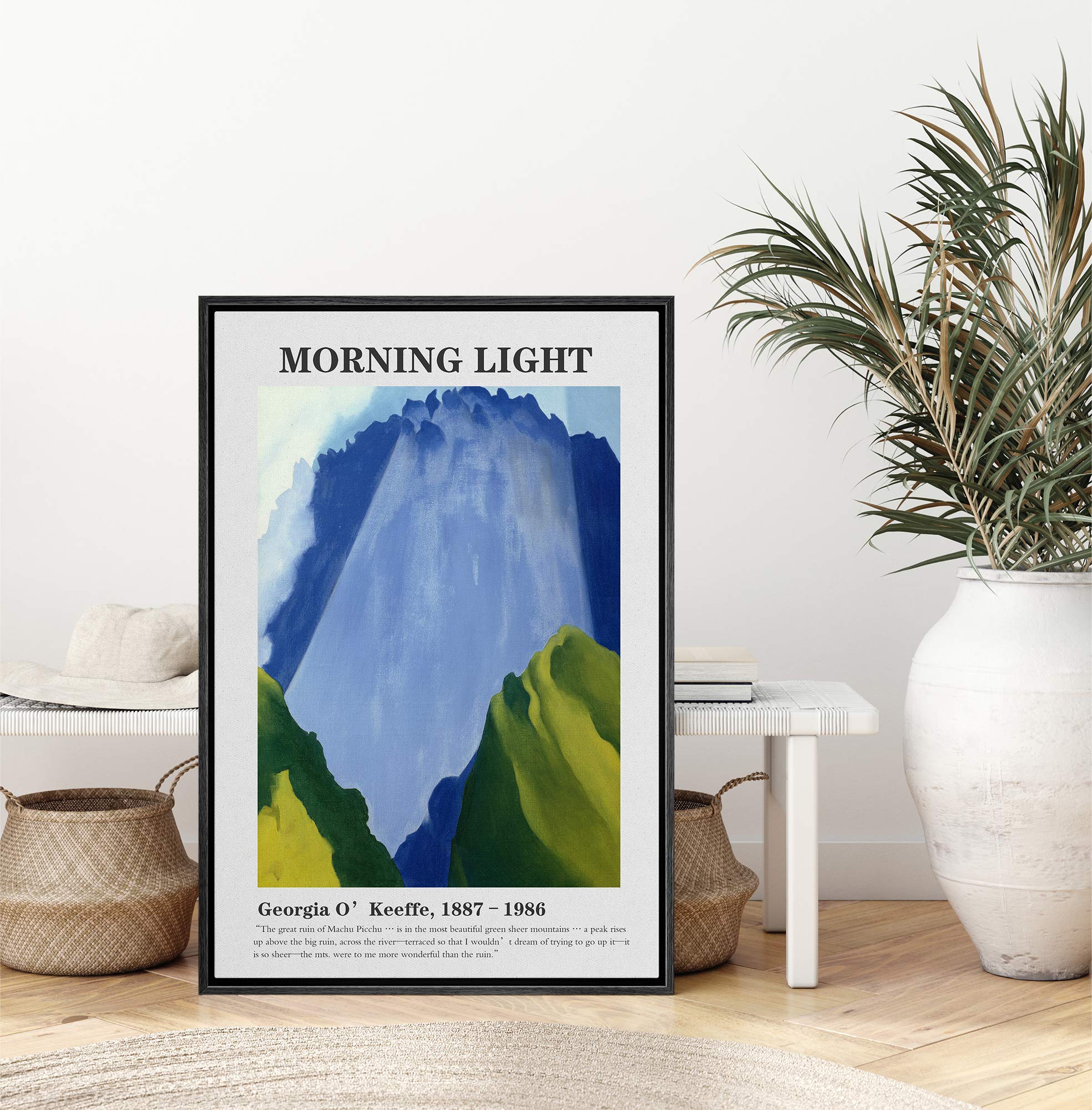 Idea4Wall Framed Canvas Print Wall Art Morning Light Master Artist Georgia O'Keeffe Nature Wilderness Oil Painting Impressionism