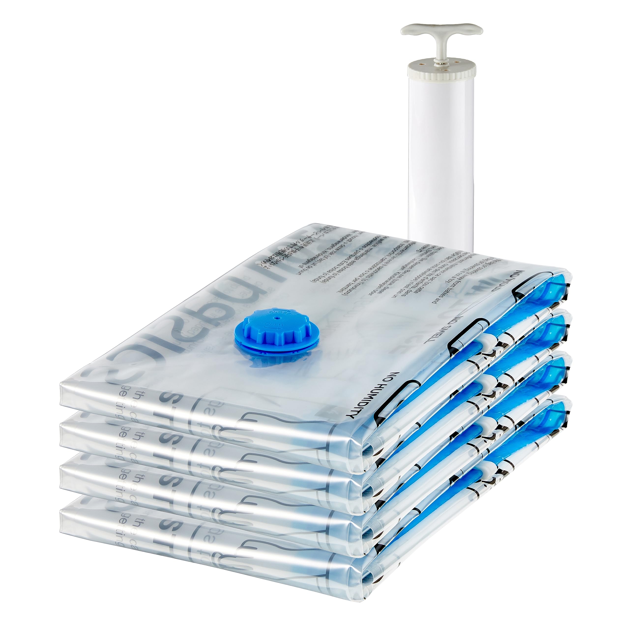 Amazon Basics Vacuum Compression Storage Bags With Hand Pump, X-Jumbo - Pack Of 4