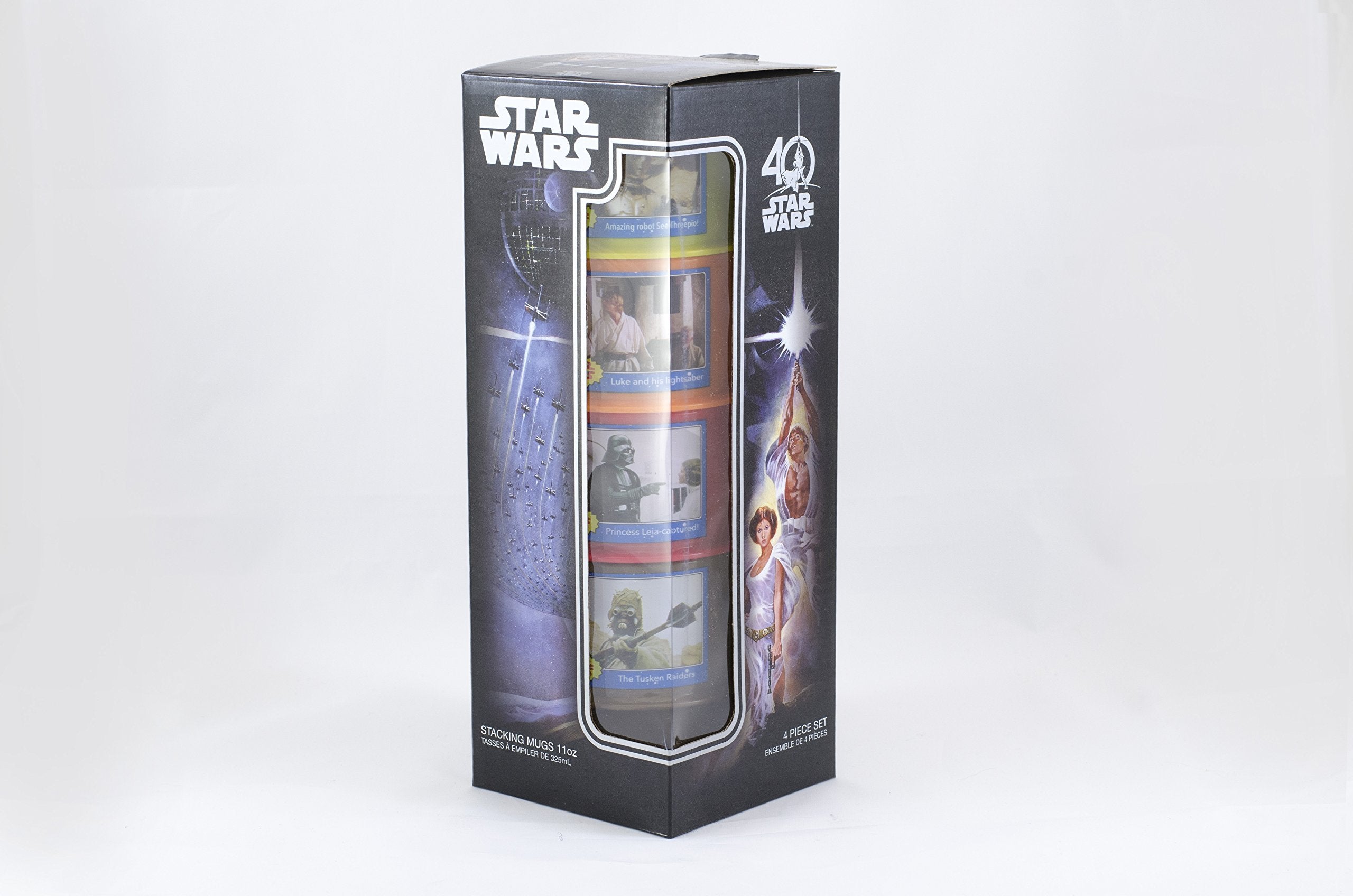 Star Wars Stacking Mugs 40Th Anniversary Set Of 4 Mugs