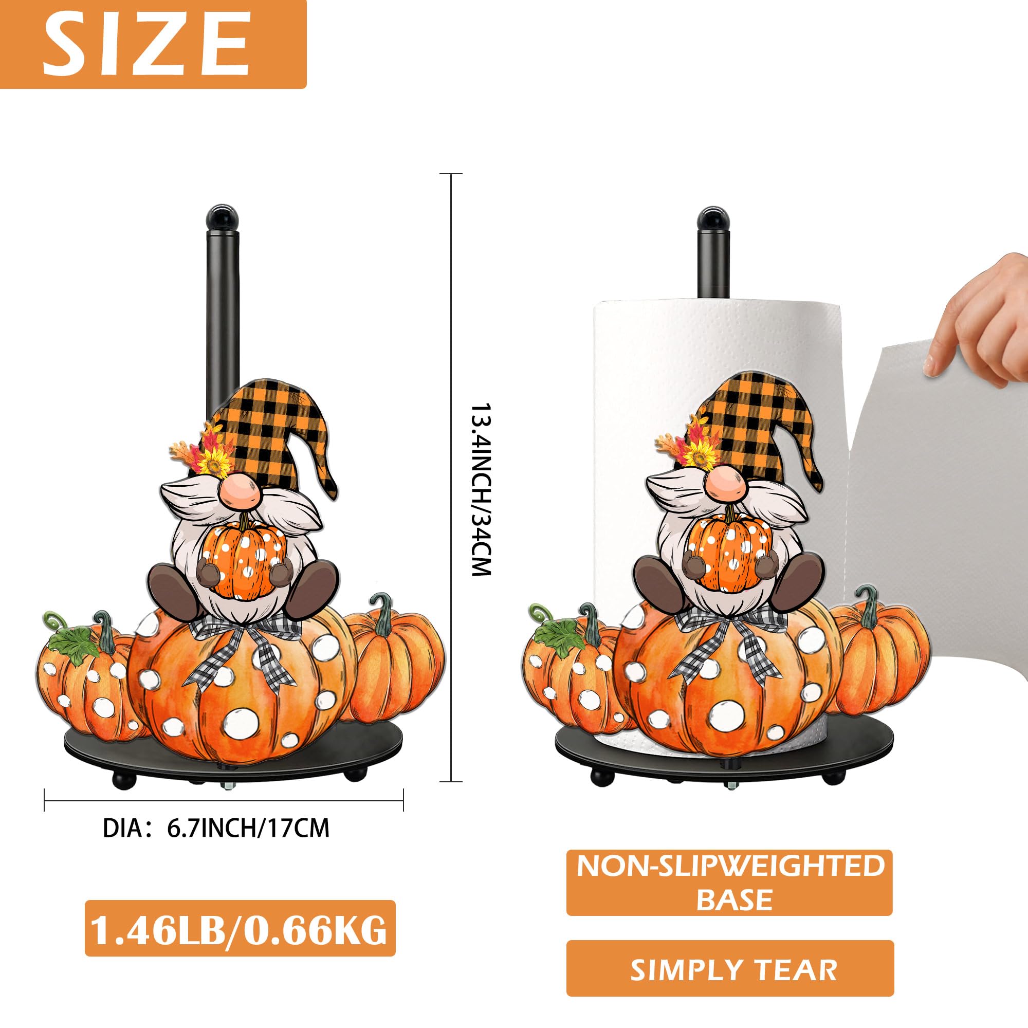 Fall Paper Towel Holder, Fall Bathroom Decor, Kitchen Decor, Fall Decorations Pumpkins Gnomes Accessories Paper Towel Holder Sta
