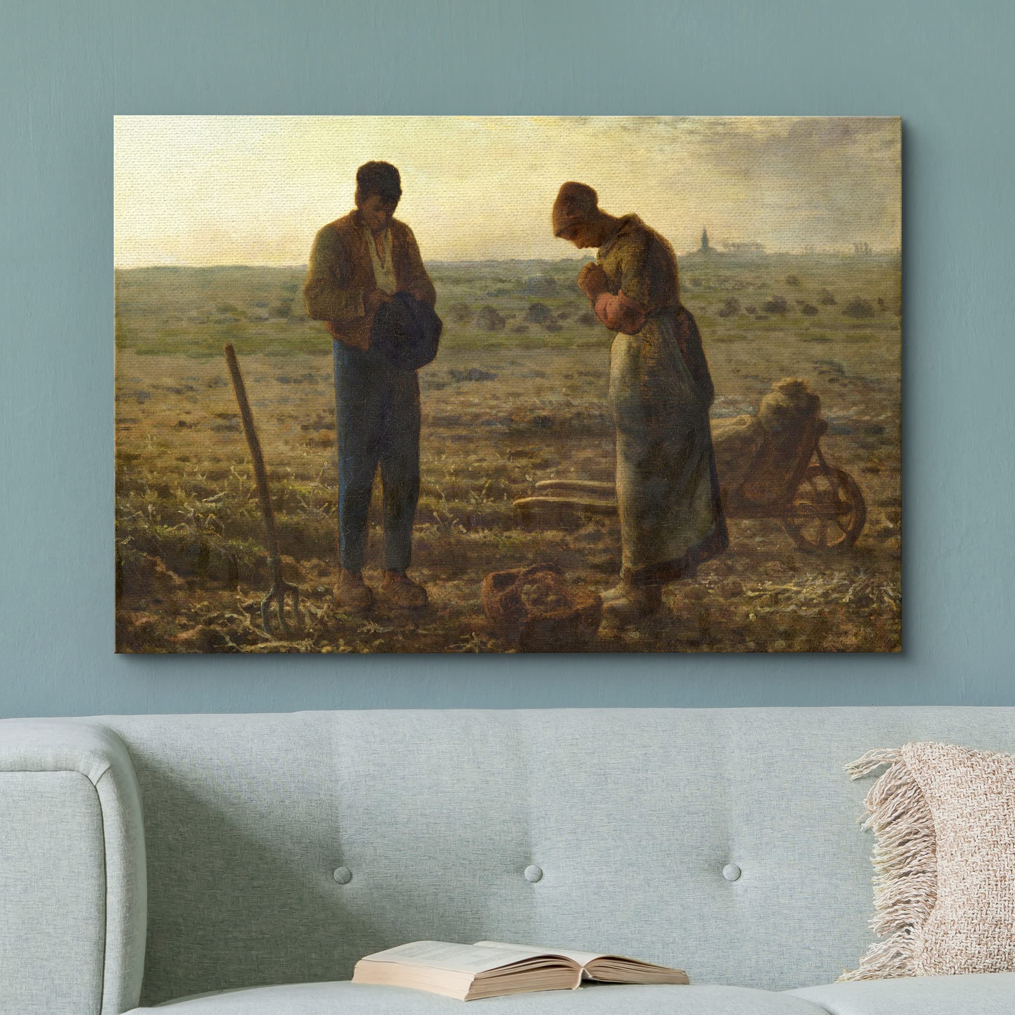 Wall26 - The Angelus By Jean-Francois Millet - Canvas Print Wall Art Famous Painting Reproduction - 16'' X 24''
