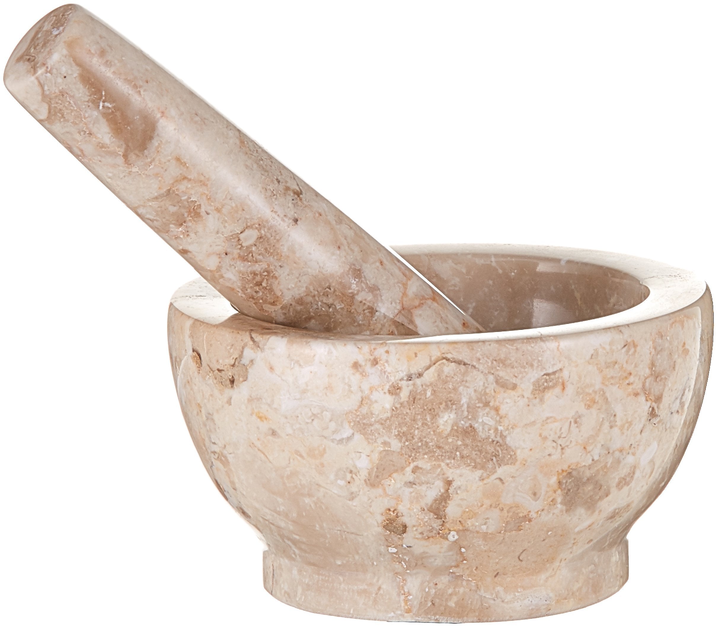 Cilio Prosecco Marble Mortar And Pestle, 2-Inch, Cream