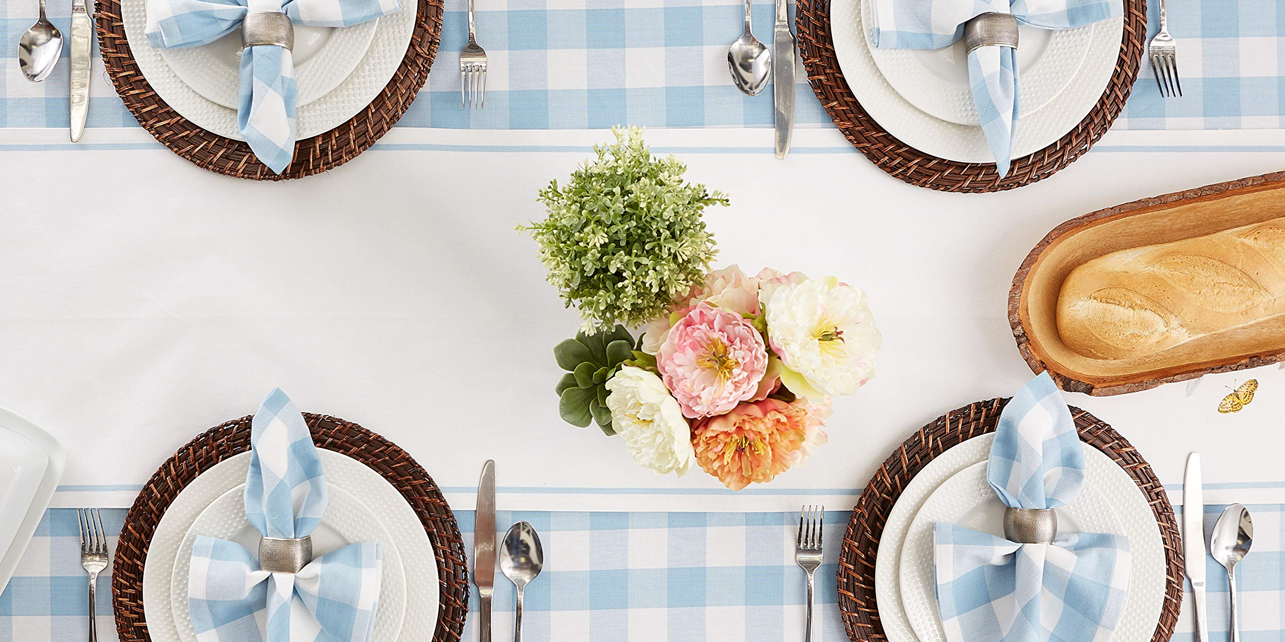 Dii Easter Basics Collection Tabletop, Table Runner, 14X108, Garden Bunny