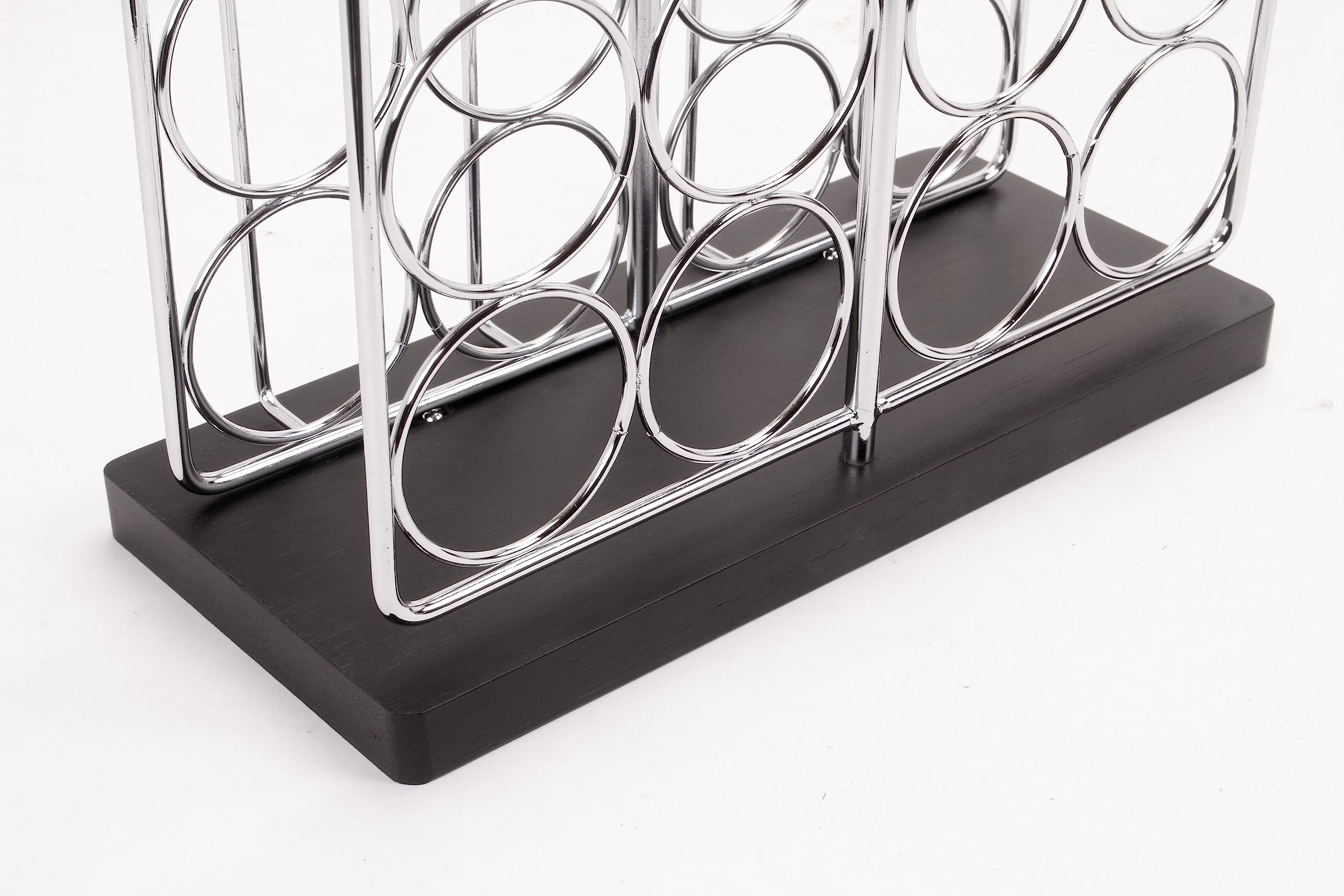 Orii 20 Jar Chrome Wire Spice Rack with Bamboo Base | Includes Silicone Funnel | 160 Preprinted + 20 Blank Spice Labels Included