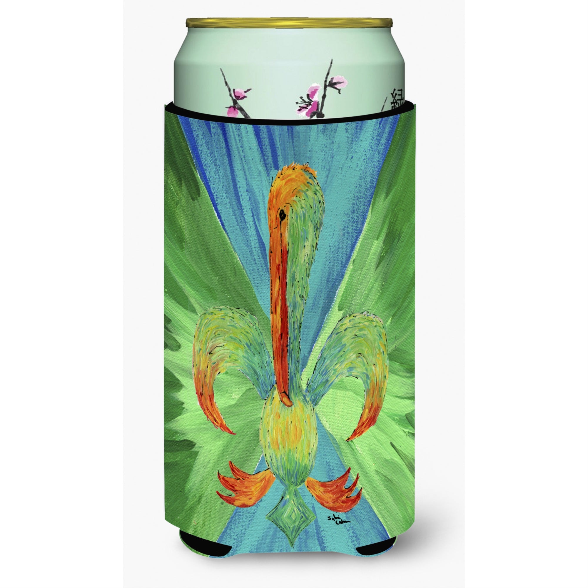 Pelican Fleur De Lis  Tall Boy Beverage Insulator Beverage Insulator Hugger