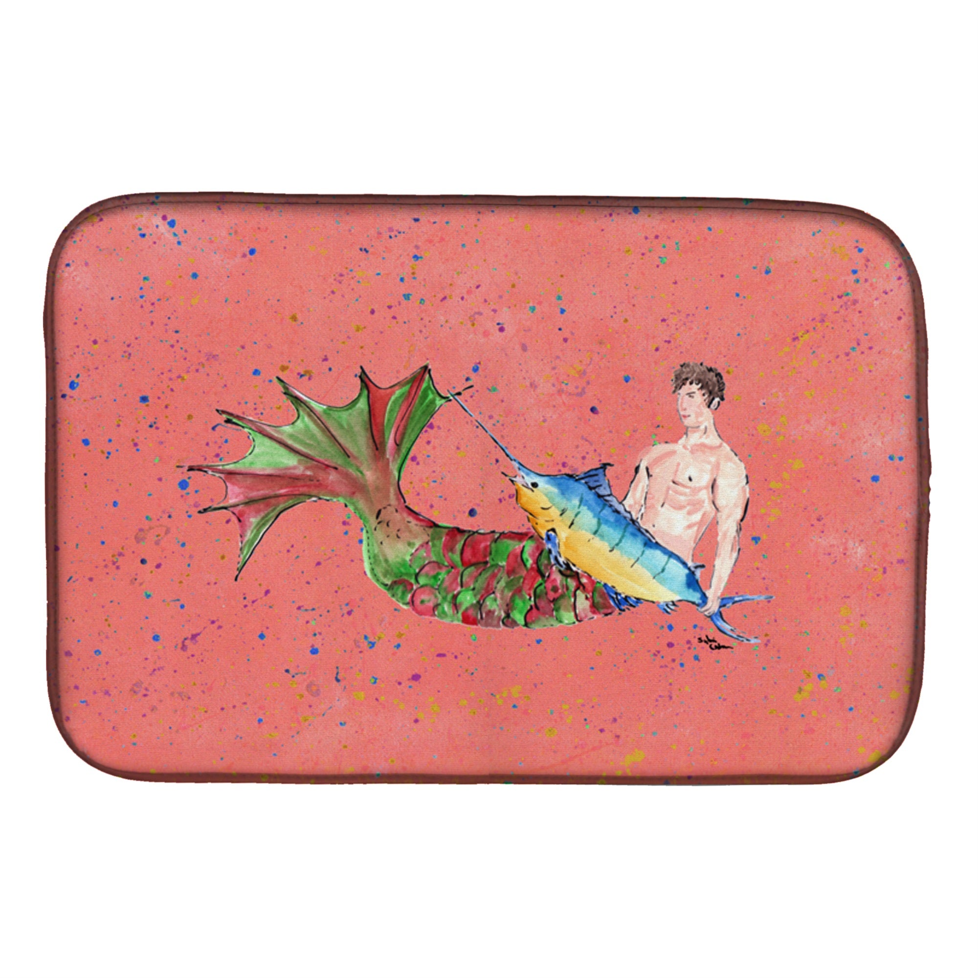 'Caroline'S Treasures 8348Ddm Dish Drying Mat, 14'''' X 21'''', Multicolor''