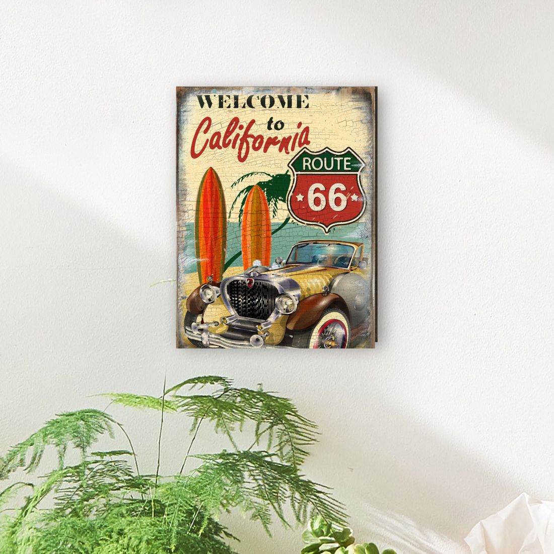 California Art Wooden Wall Art by Nature Wonders - American Patriotic Decor - 95311B