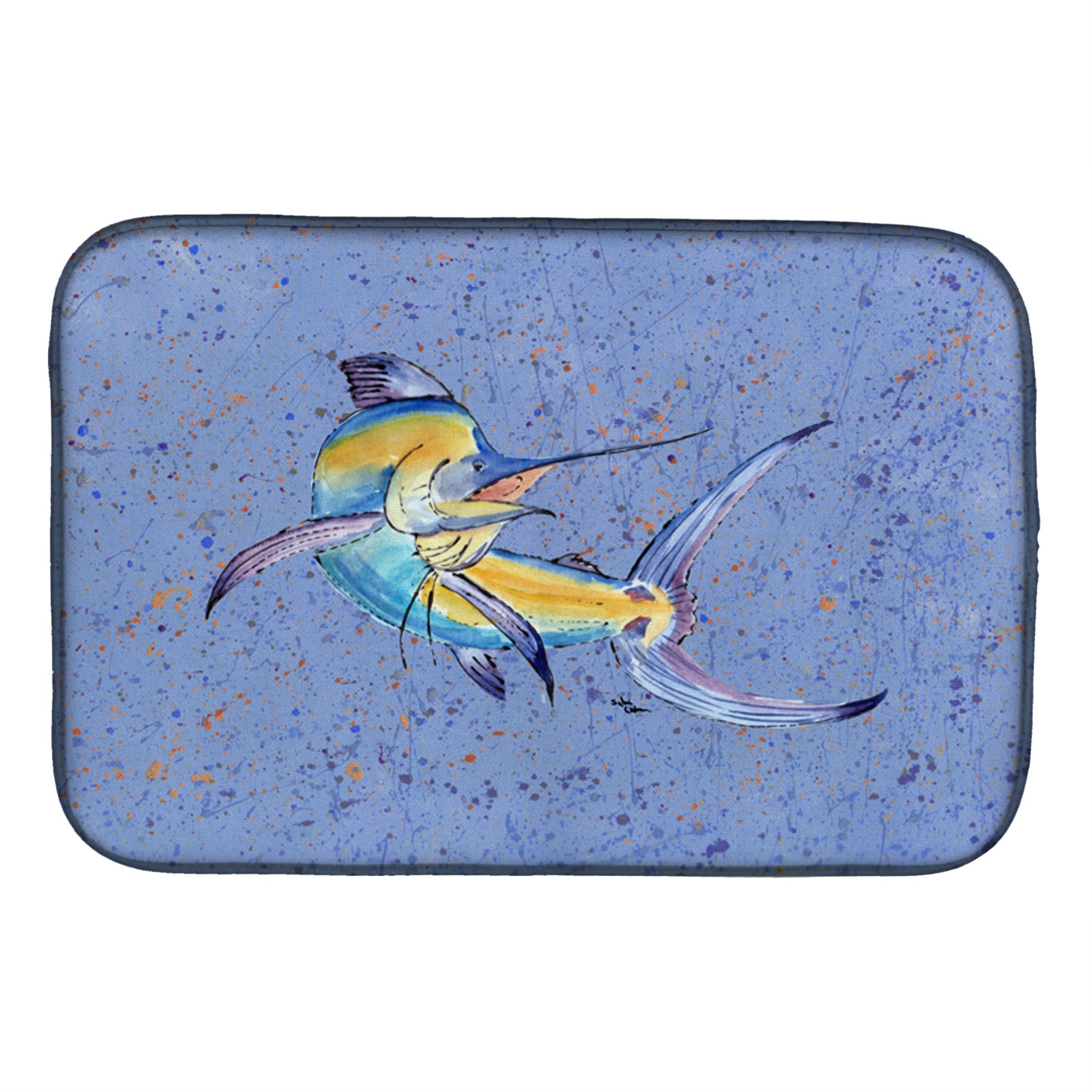 'Caroline'S Treasures Blue Marlin Dish Drying Mat, 14 X 21, Multicolor''