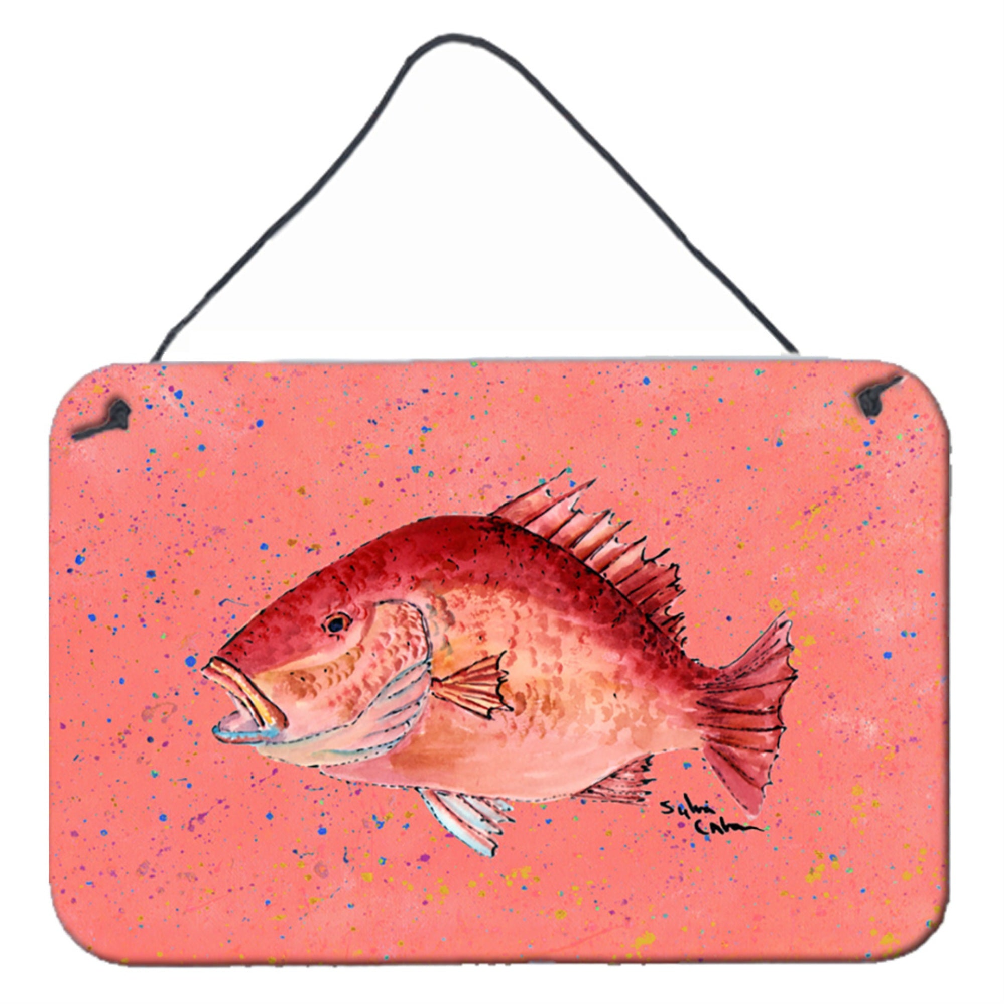 'Caroline'S Treasures 8351Ds812 Strawberry Snapper Aluminum Metal Wall Or Door Hanging Prints, 8 X 12''''''