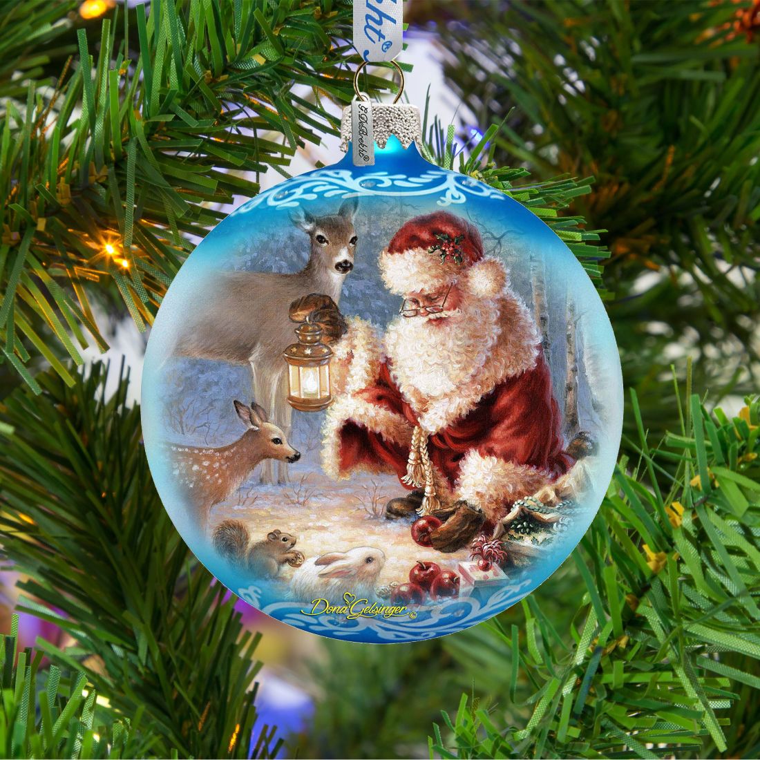Abundance of Joy Glass Christmas Ornament by D Gelsinger - Santa and Snowman Decor - 71102-0104