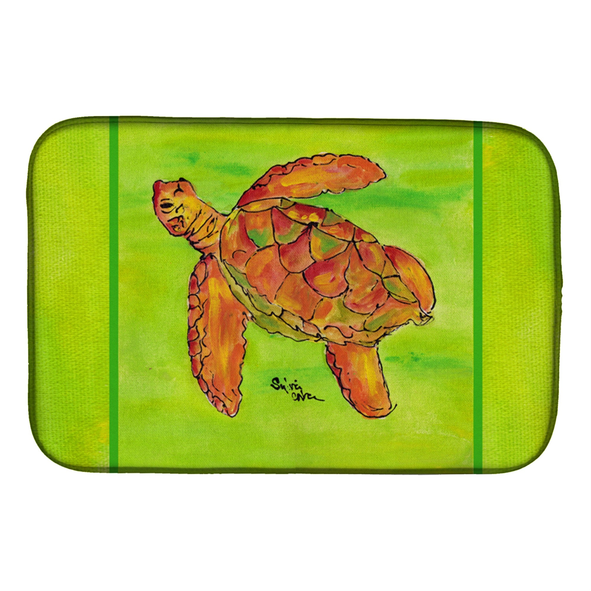 'Caroline'S Treasures Turtle Dish Drying Mat, 14 X 21, Multicolor''