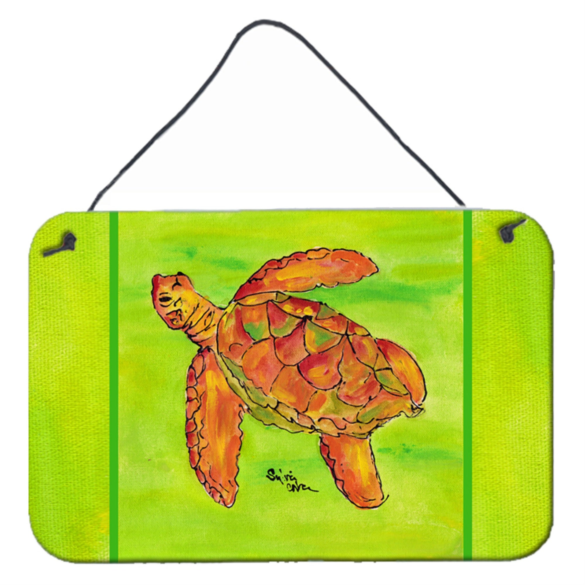 'Caroline'S Treasures 8376Ds812 Turtle Aluminum Metal Wall Or Door Hanging Prints, 8 X 12''''''
