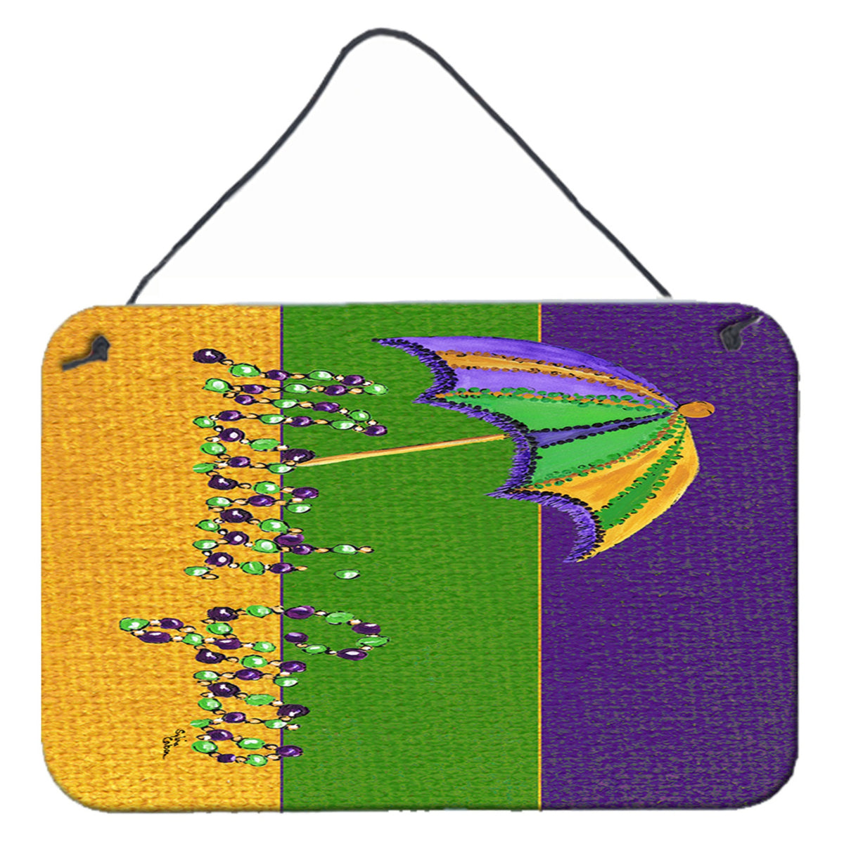'Caroline'S Treasures 8381Ds812 Mardi Gras Aluminum Metal Wall Or Door Hanging Prints, 8 X 12''''''