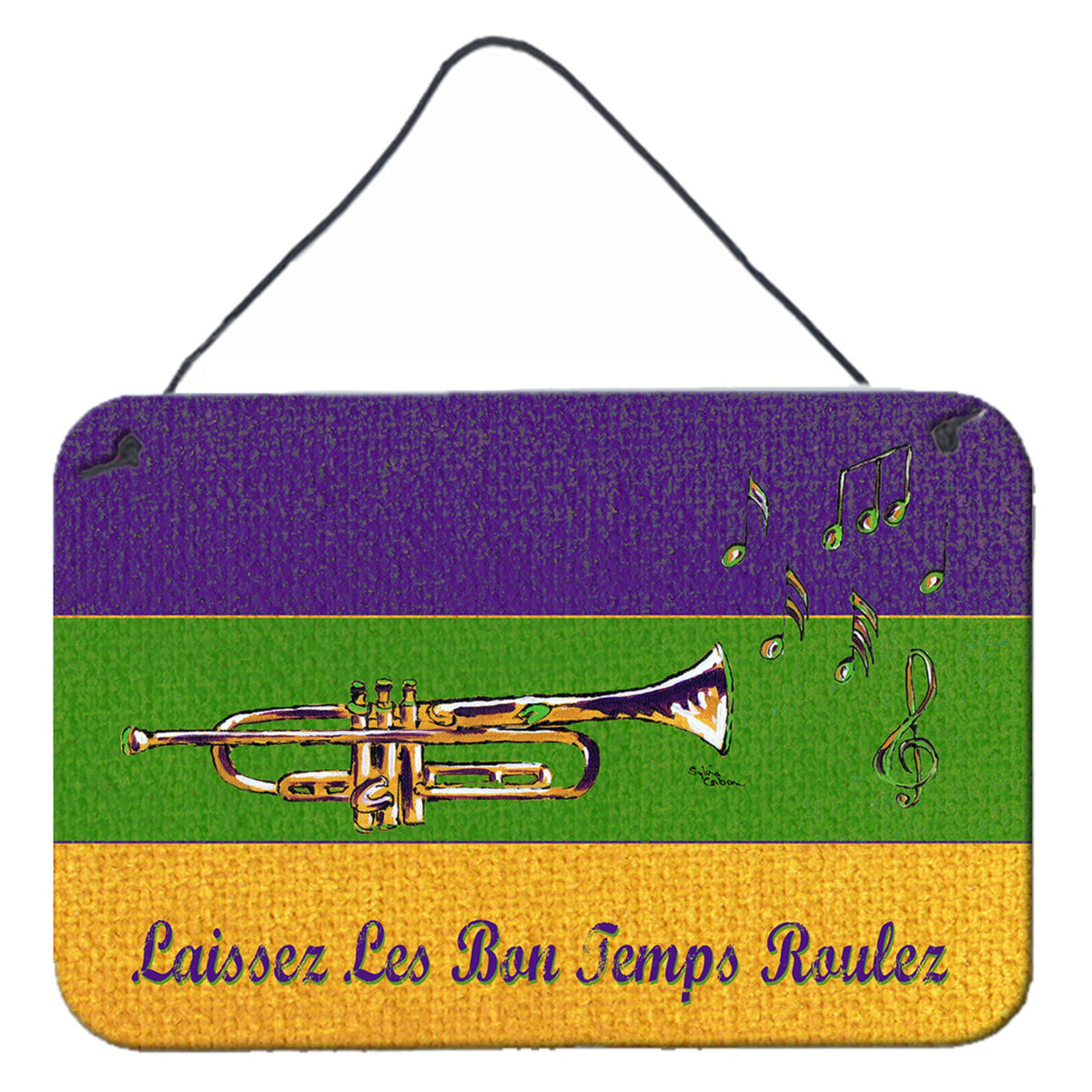 'Caroline'S Treasures 8382Ds812 Mardi Gras Aluminum Metal Wall Or Door Hanging Prints, 8 X 12''''''