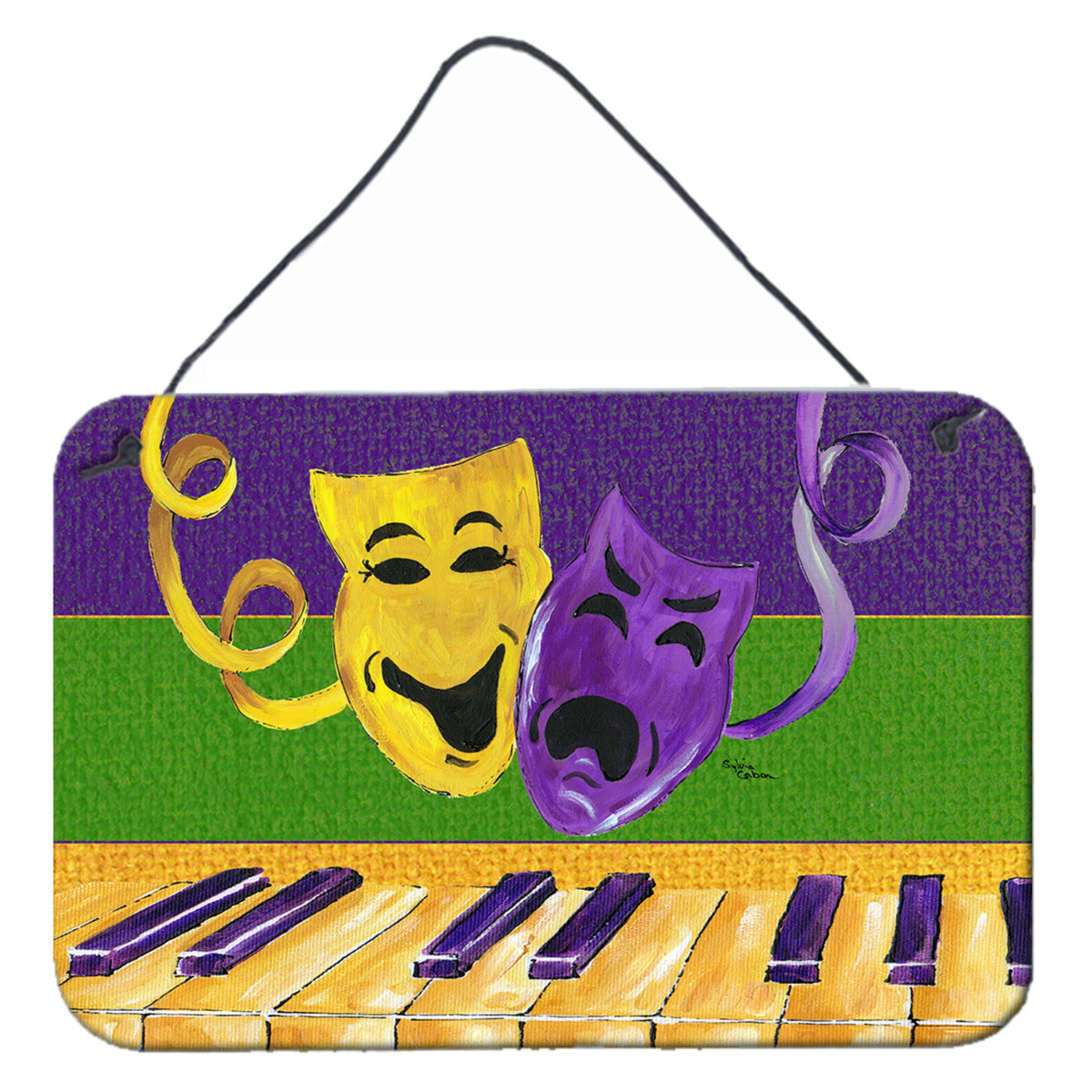 'Caroline'S Treasures 8383Ds812 Mardi Gras Aluminum Metal Wall Or Door Hanging Prints, 8 X 12''''''