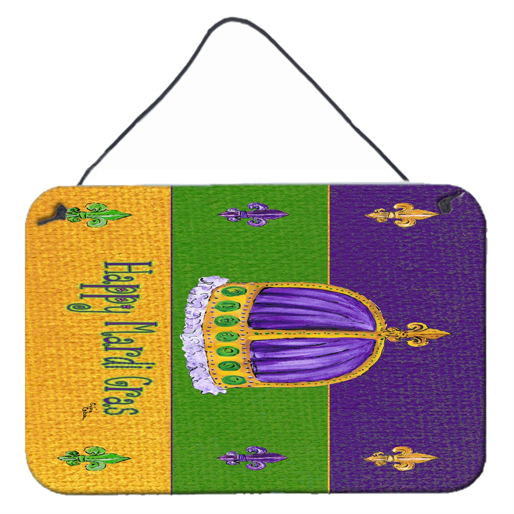 'Caroline'S Treasures 8385Ds812 Mardi Gras Aluminum Metal Wall Or Door Hanging Prints, 8 X 12''''''