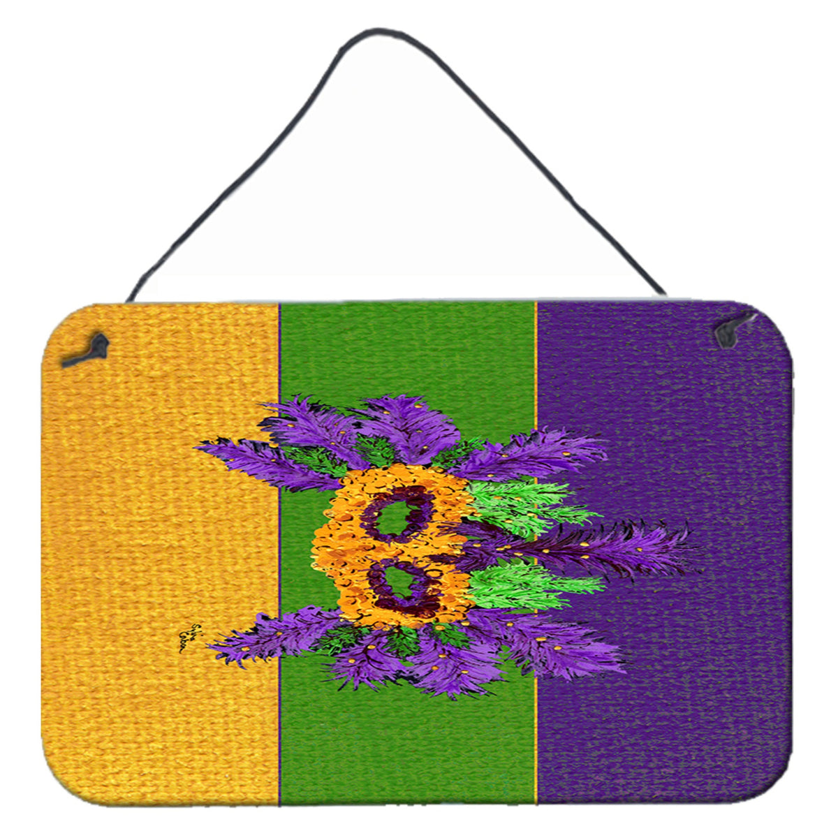 'Caroline'S Treasures 8389Ds812 Mardi Gras Aluminum Metal Wall Or Door Hanging Prints, 8 X 12''''''