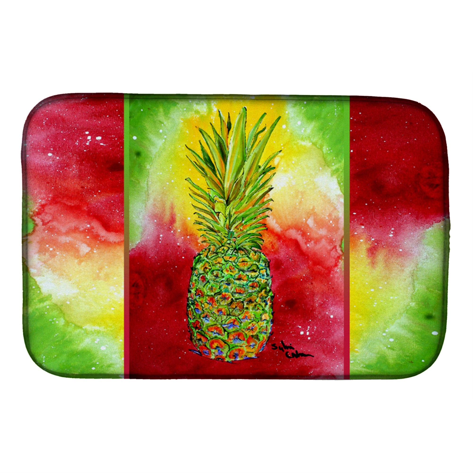'Caroline'S Treasures Pineapple Dish Drying Mat, 14'''' X 21'''', Multicolor''