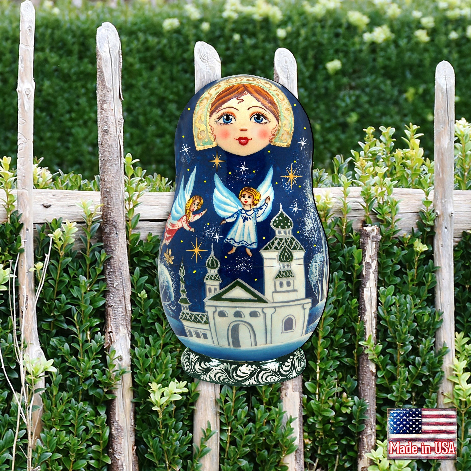 Flying Angels Nesting Doll Door Decor by G. DeBrekht - Christmas Decor - 8115941H