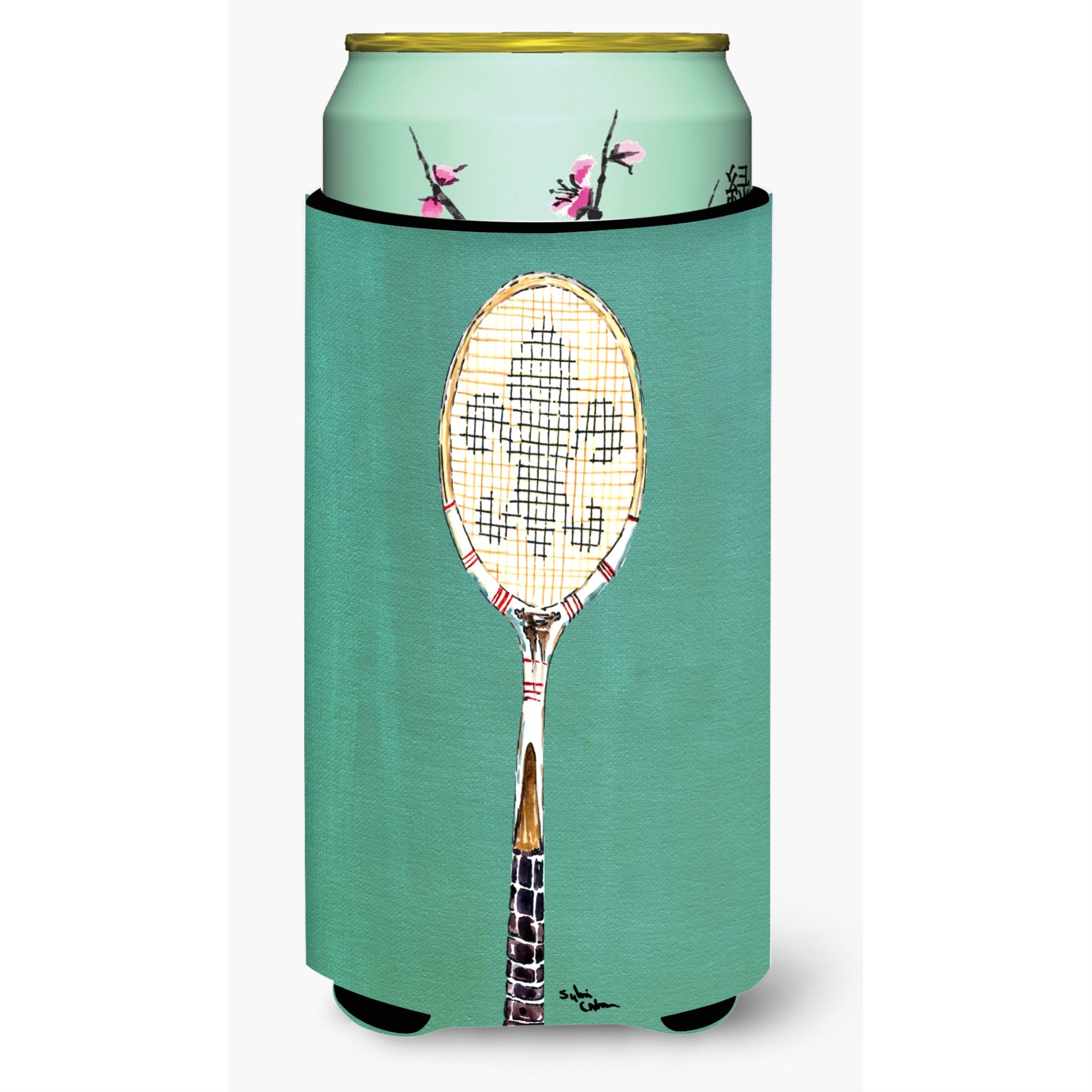 Tennis Racket Fleur De Lis Tall Boy Beverage Insulator Beverage Insulator Hugger