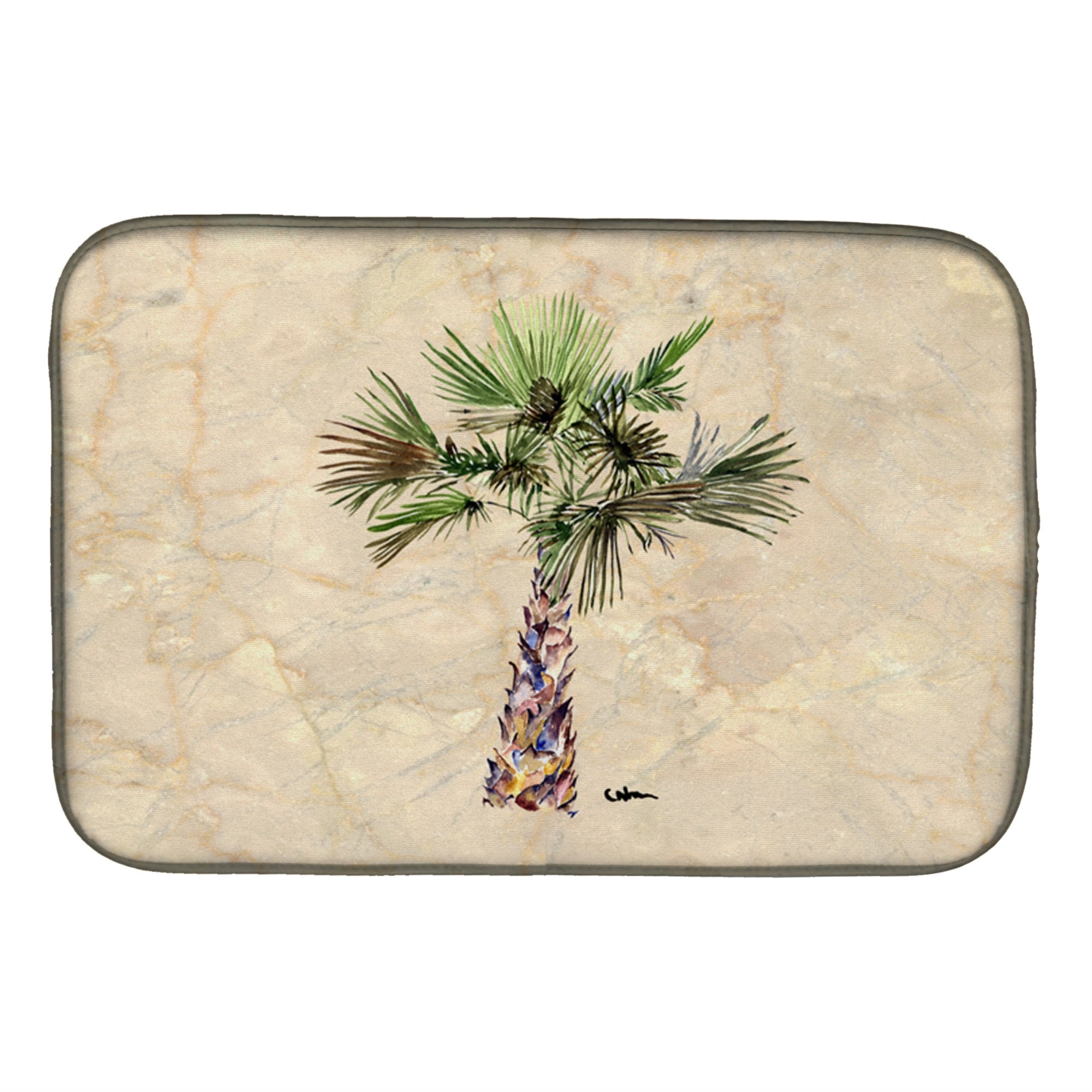 'Caroline'S Treasures Palm Tree Dish Drying Mat, 14'''' X 21'''', Multicolor''