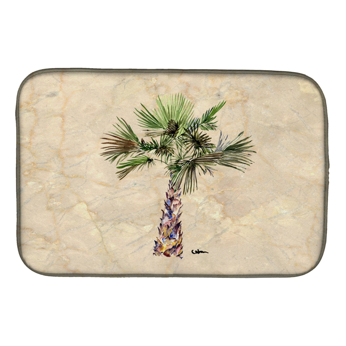 'Caroline'S Treasures Palm Tree Dish Drying Mat, 14'''' X 21'''', Multicolor''