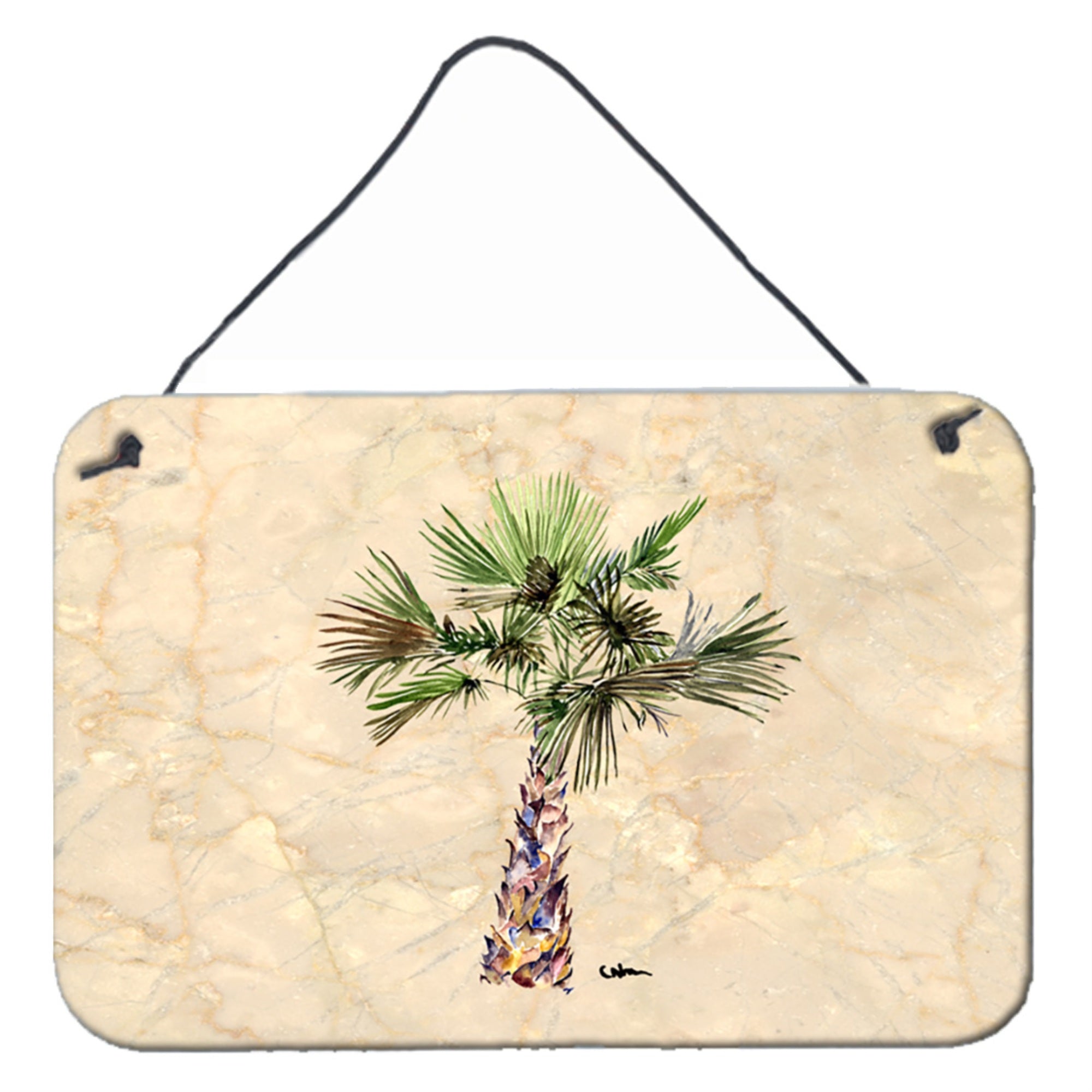 'Caroline'S Treasures 8480Ds812 Palm Tree Aluminum Metal Wall Or Door Hanging Prints, 8 X 12''''''
