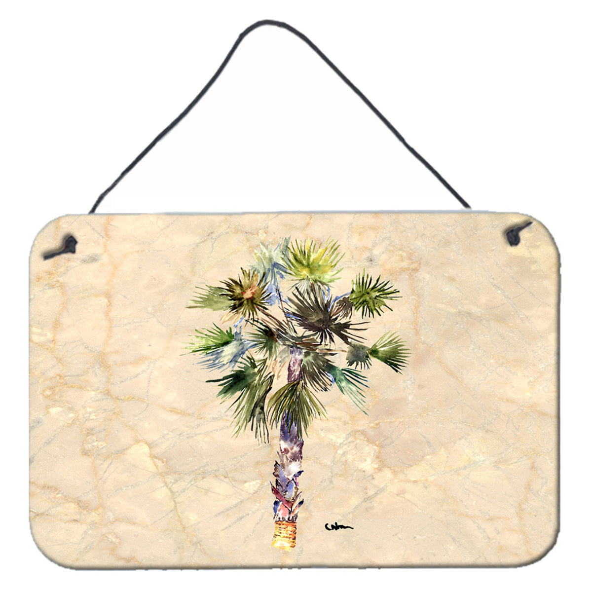 'Caroline'S Treasures 8481Ds812 Palm Tree Aluminum Metal Wall Or Door Hanging Prints, 8 X 12''''''