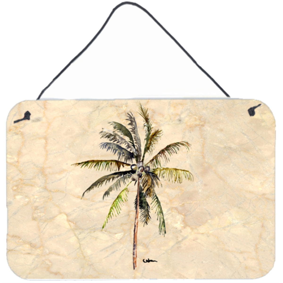 'Caroline'S Treasures 8482Ds812 Palm Tree Aluminum Metal Wall Or Door Hanging Prints, 8 X 12''''''