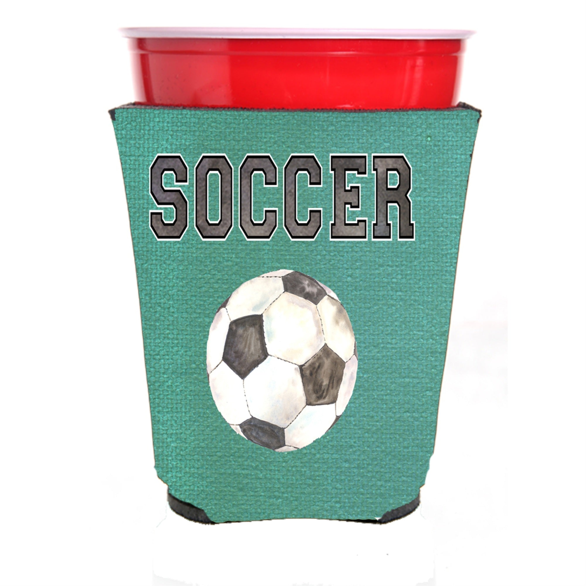 Soccer Red Solo Cup Beverage Insulator Hugger