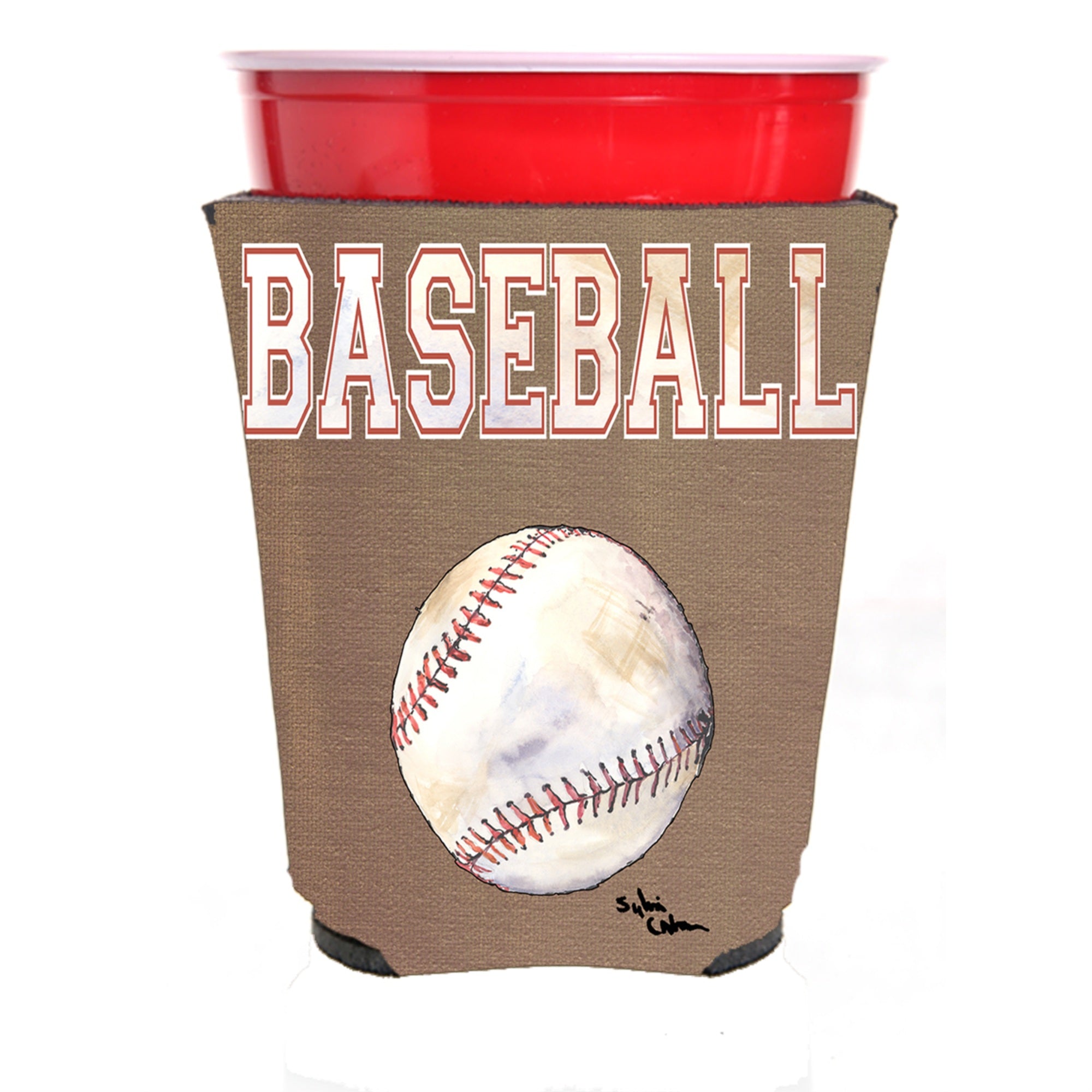 Baseball Red Solo Cup Beverage Insulator Hugger