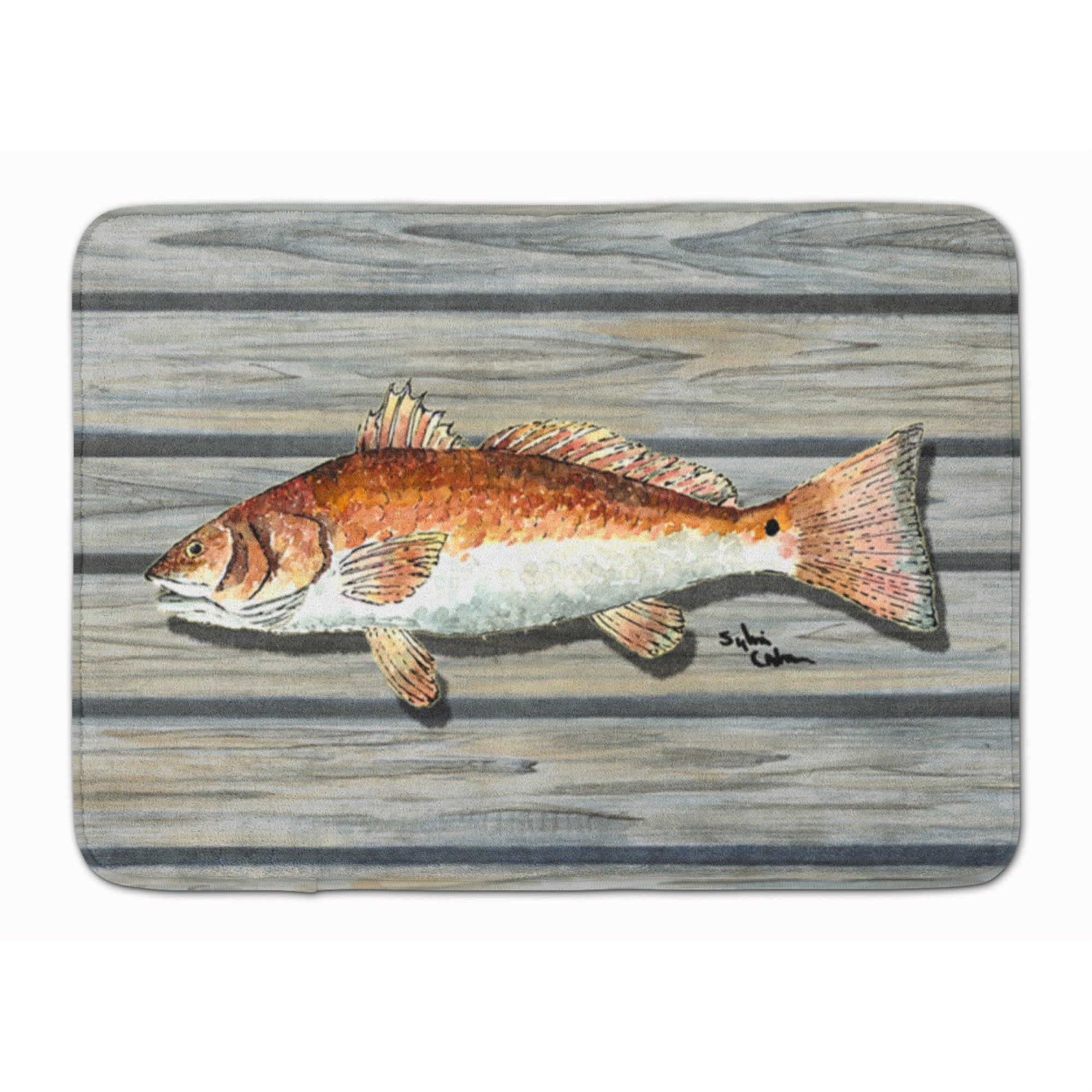 Carolines Treasures Red Fish Floor Mat, 19 x 27, Multicolor